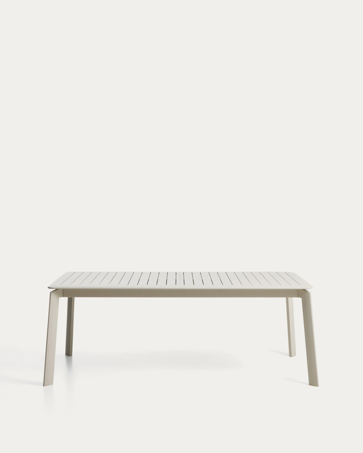 Ausziehtisch Brela aus Aluminium in Naturfarbe 205(287) x 100 cm in Ecru, Beige, Weiss präsentiert im Onlineshop von KAQTU Design AG. Gartentisch ist von Kave Home