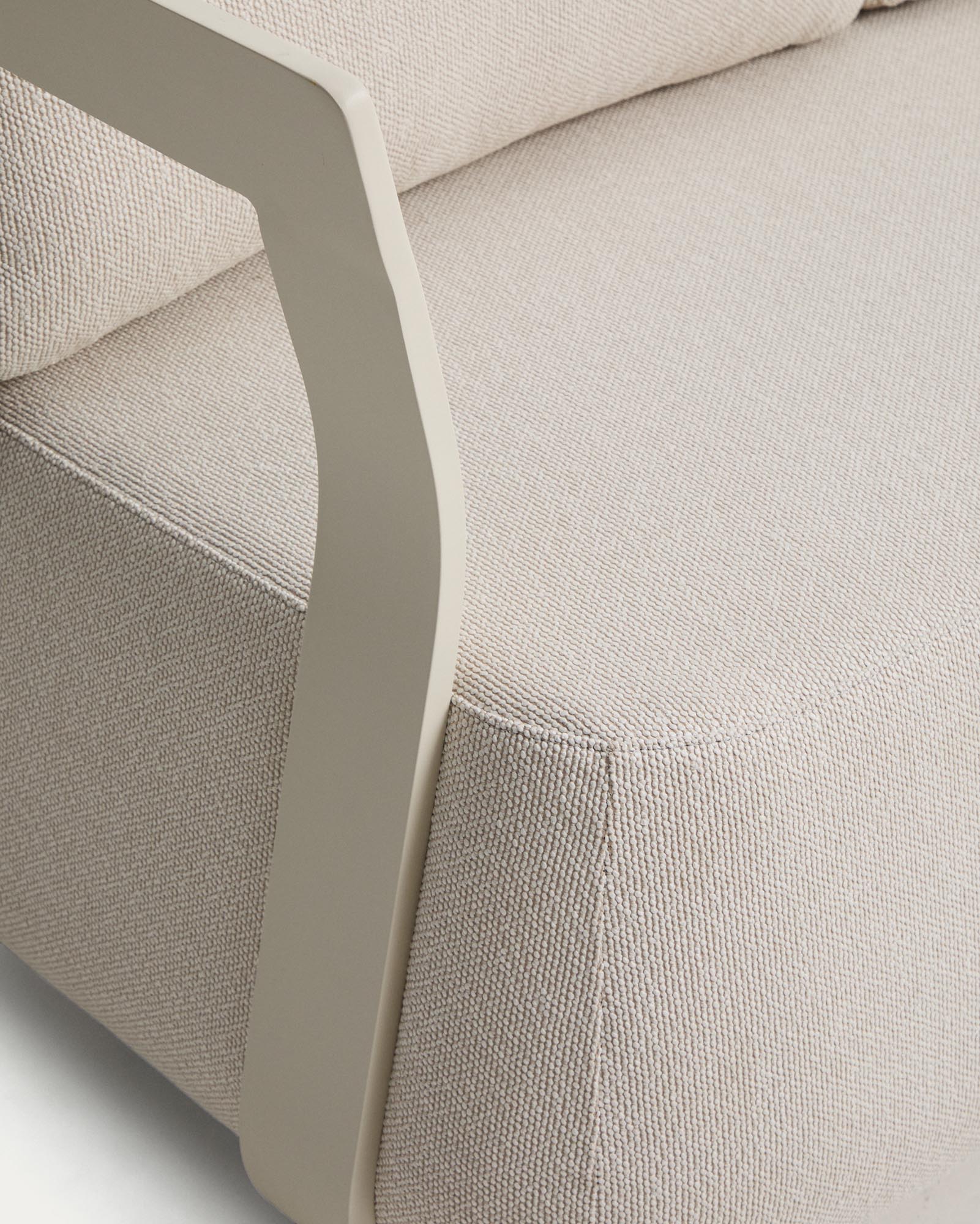 Elegantes 3-Sitzer-Sofa Tamaris aus robustem Aluminium in Ecru, ideal für stilvolle Entspannung im Garten oder auf der Terrasse.