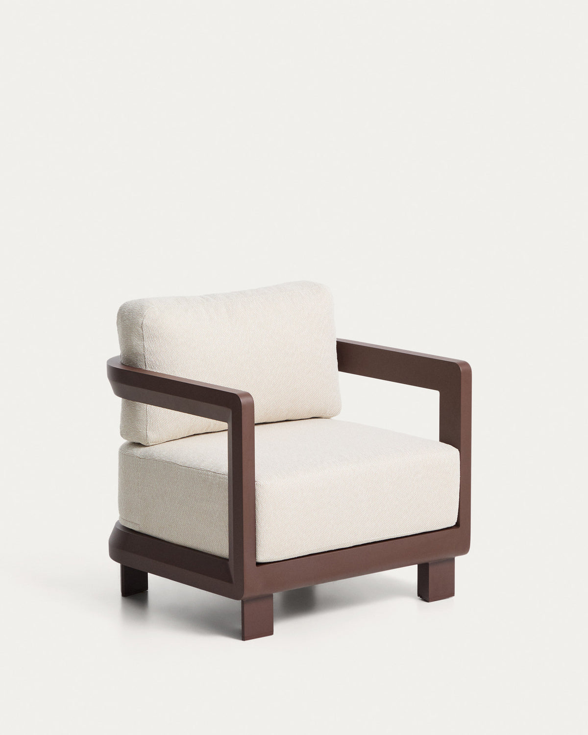 Outdoor-Sessel Nerano aus Aluminium in Braun in Braun, Hellbraun, Beige präsentiert im Onlineshop von KAQTU Design AG. Outdoor-Sessel ist von Kave Home