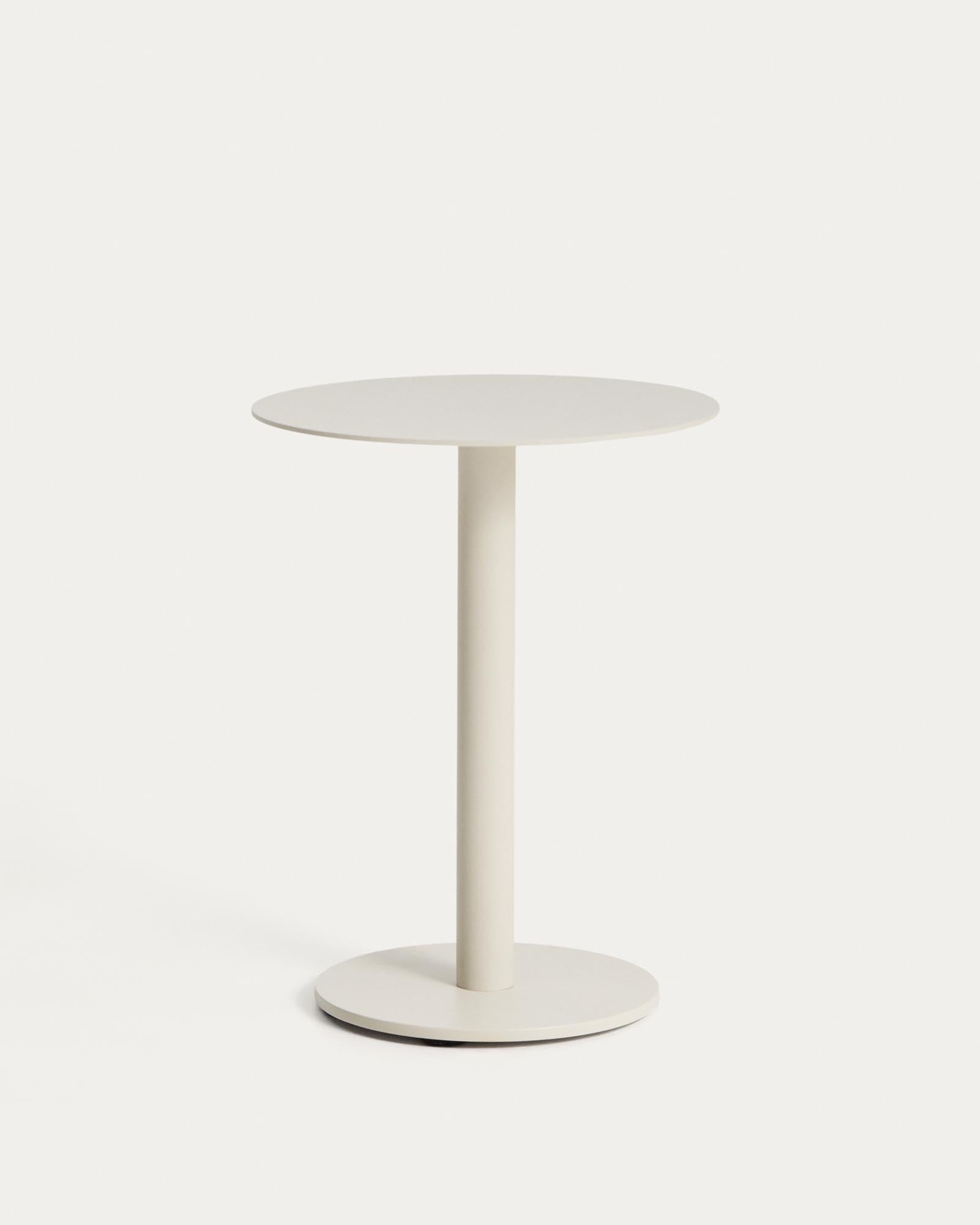 Beistelltisch Asinara aus beigem Aluminium, Ø 40 cm in Taupe präsentiert im Onlineshop von KAQTU Design AG. Beistelltisch Outdoor ist von Kave Home