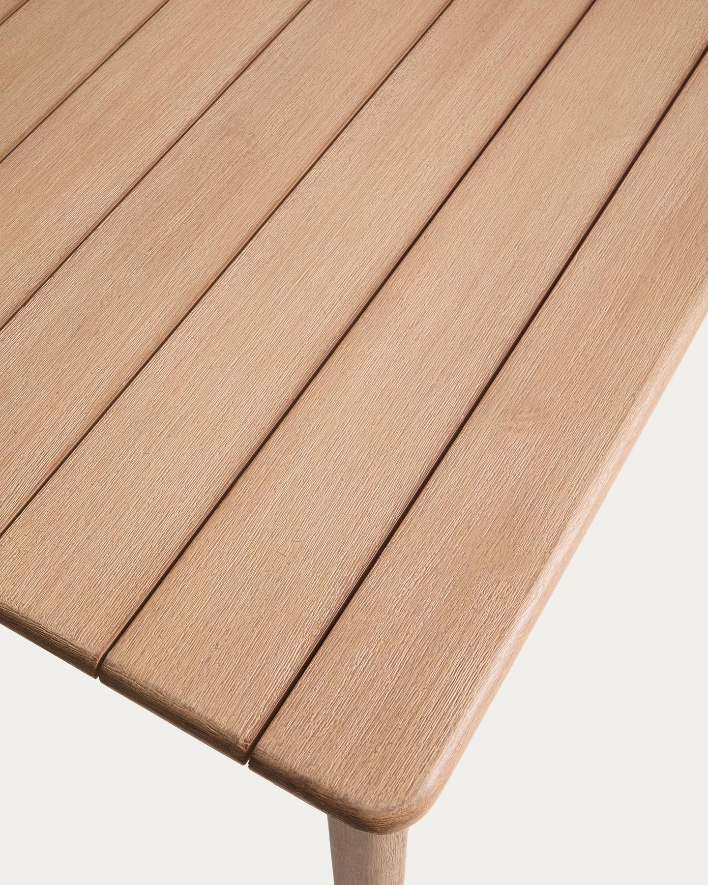 Set mit Tisch Sori aus massivem Akazienholz und 6 Stühlen Alipa aus massivem Akazienholz und ecrufarbenem Seil, 200 x 100 cm FSC 100 % in Braun präsentiert im Onlineshop von KAQTU Design AG. Loungeset ist von Kave Home