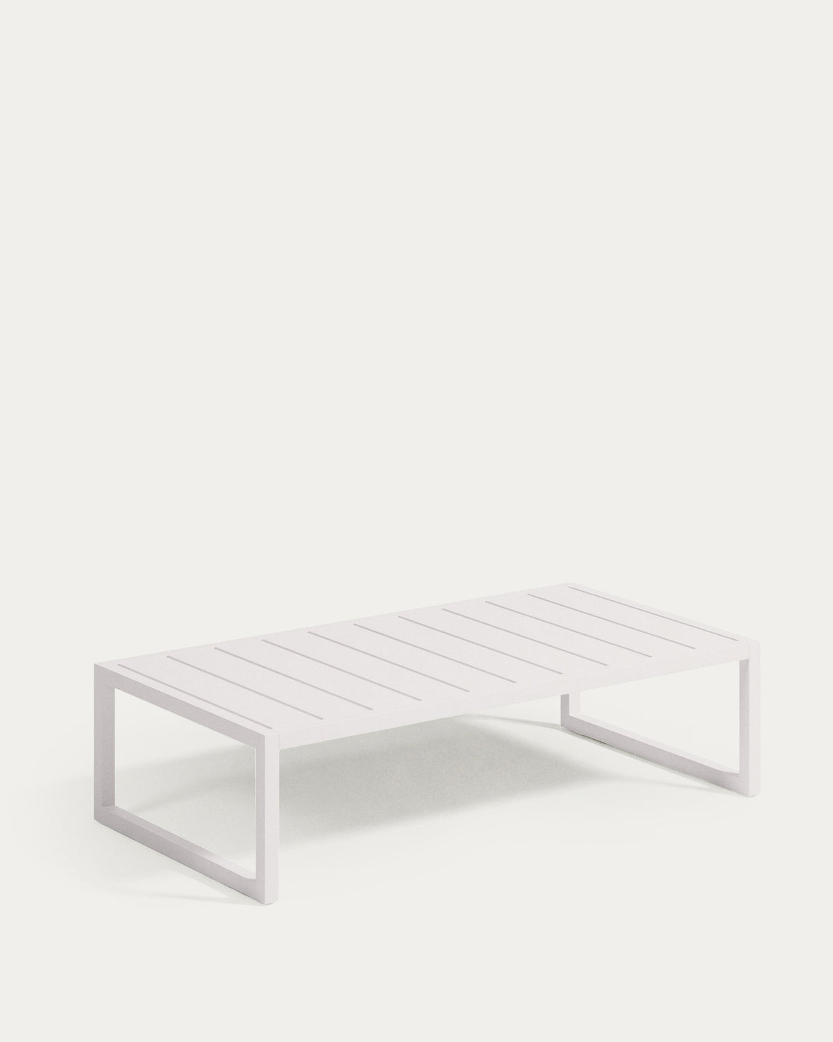 Couchtisch Comova 100% outdoor aus Aluminium weiss 60 x 114 cm in Weiss präsentiert im Onlineshop von KAQTU Design AG. Loungetisch ist von Kave Home
