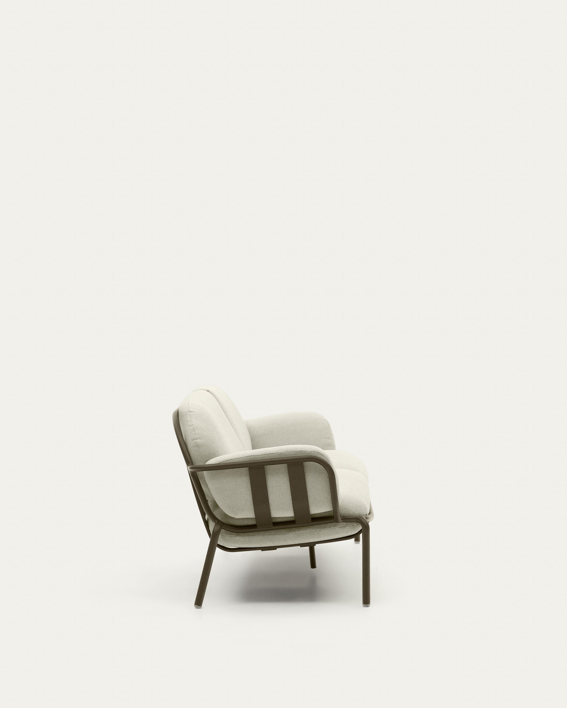 Elegantes 3-Sitzer-Gartensofa aus grünem Aluminium, 225 cm, ideal für moderne und komfortable Außenbereiche.