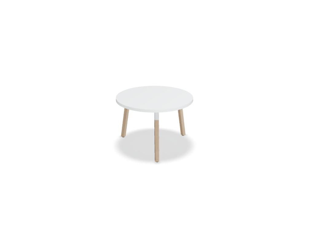 Ogi W PLD82 - Beistelltisch mit Holzbeinen in Weiss Pastell präsentiert im Onlineshop von KAQTU Design AG. Beistelltisch ist von Mdd