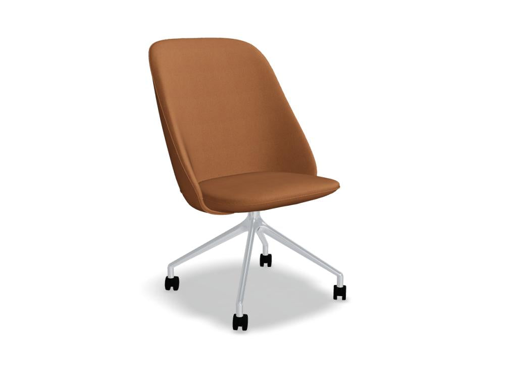 Paralel PR2PP19K - Sessel mit poliertem Aluminiumgestell in Grau präsentiert im Onlineshop von KAQTU Design AG. Drehsessel ist von Mdd