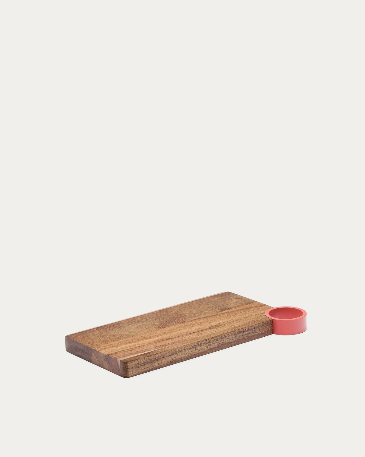 Servierbrett Zairin aus Akazienholz und rosafarbenem Metall, FSC 100 % in Rot präsentiert im Onlineshop von KAQTU Design AG. Tablett ist von Kave Home