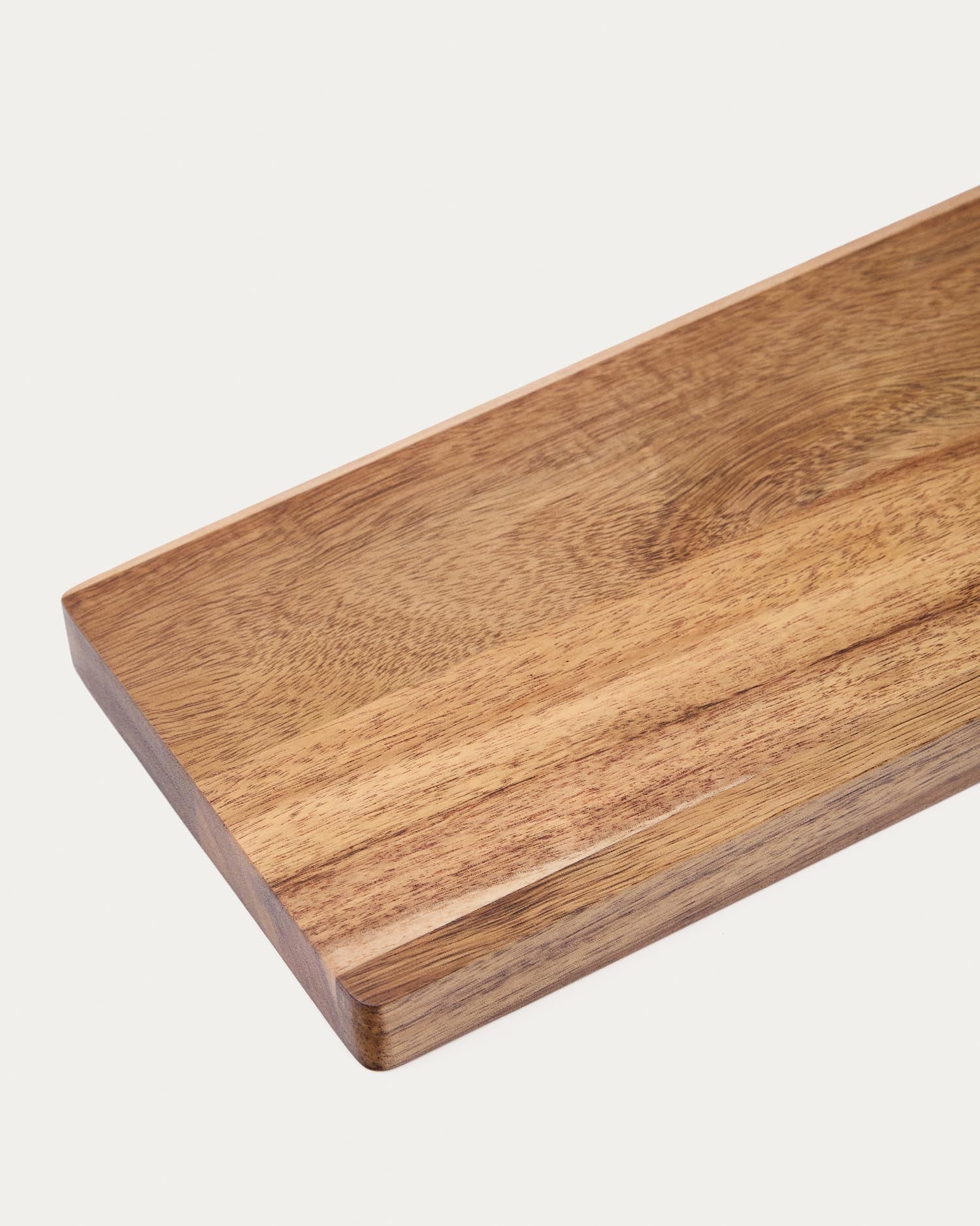 Servierbrett Zairin aus Akazienholz und rosafarbenem Metall, FSC 100 % in Rot präsentiert im Onlineshop von KAQTU Design AG. Tablett ist von Kave Home