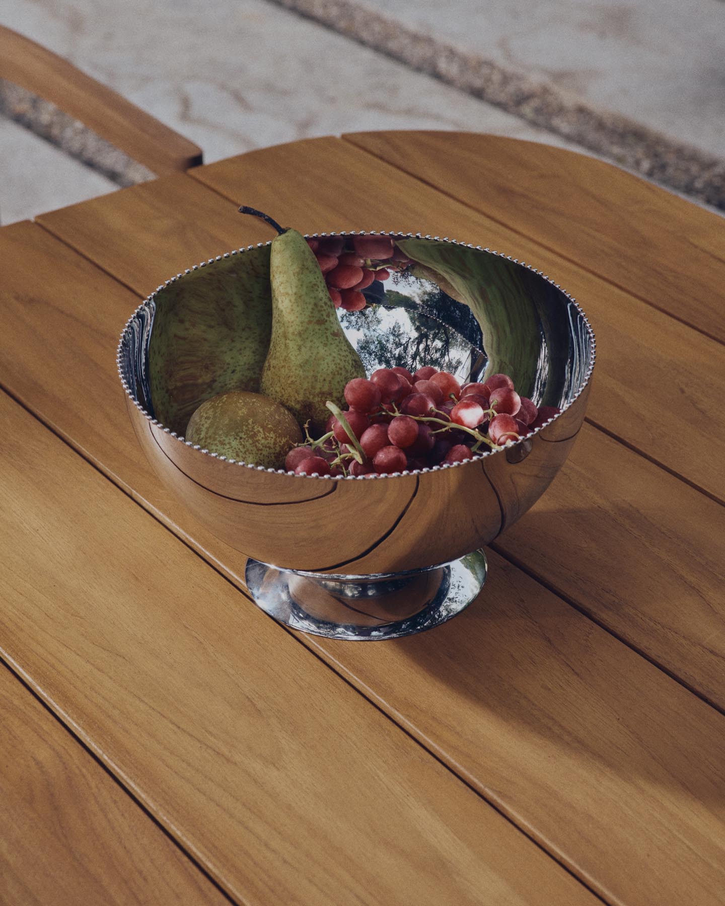 Schale Nirela aus Edelstahl in Silber präsentiert im Onlineshop von KAQTU Design AG. Schale ist von Kave Home