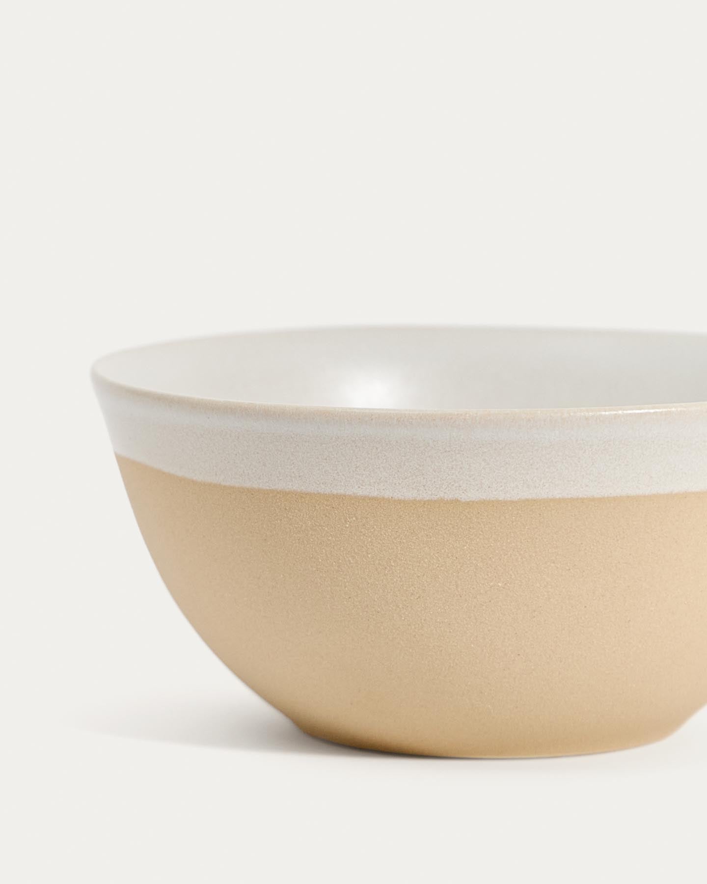 Schale Azir aus Keramik in Beige in Beige präsentiert im Onlineshop von KAQTU Design AG. Schale ist von Kave Home