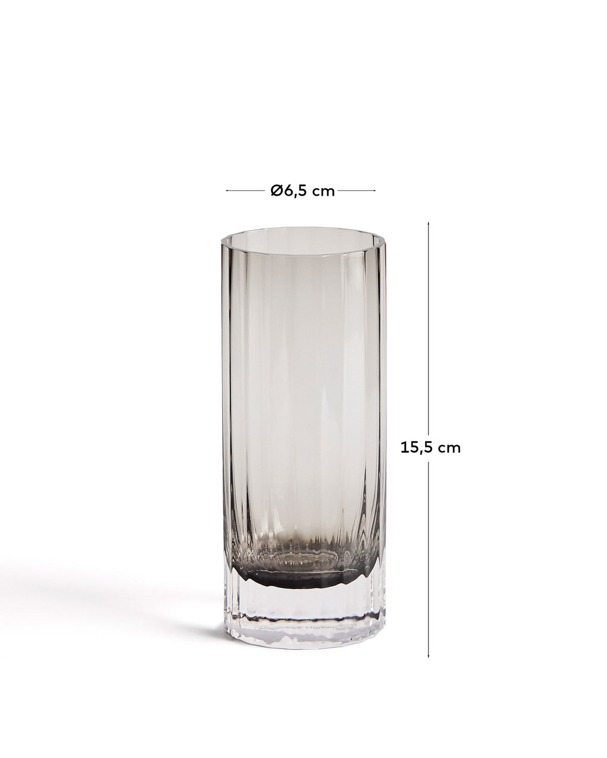 Wasserglas Clarien aus grauem Glas, 30 cl in Silber, Transparent präsentiert im Onlineshop von KAQTU Design AG. Trinkgläser ist von Kave Home