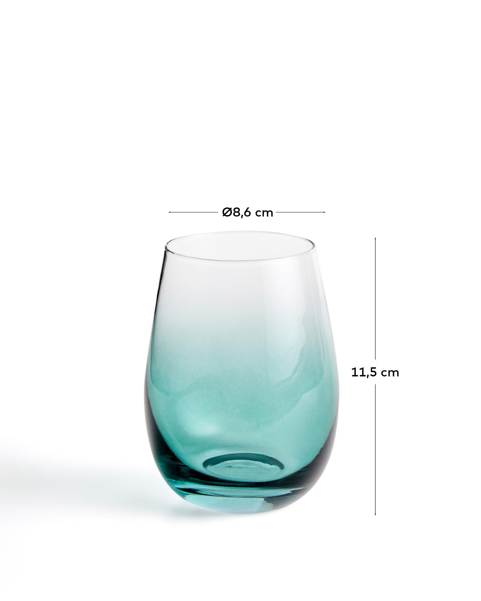Wasserglas Irides in ansprechendem Blau und klarem Glas, 42 cl, perfekt für besondere Anlässe und geschmackvolle Getränkepräsentation.