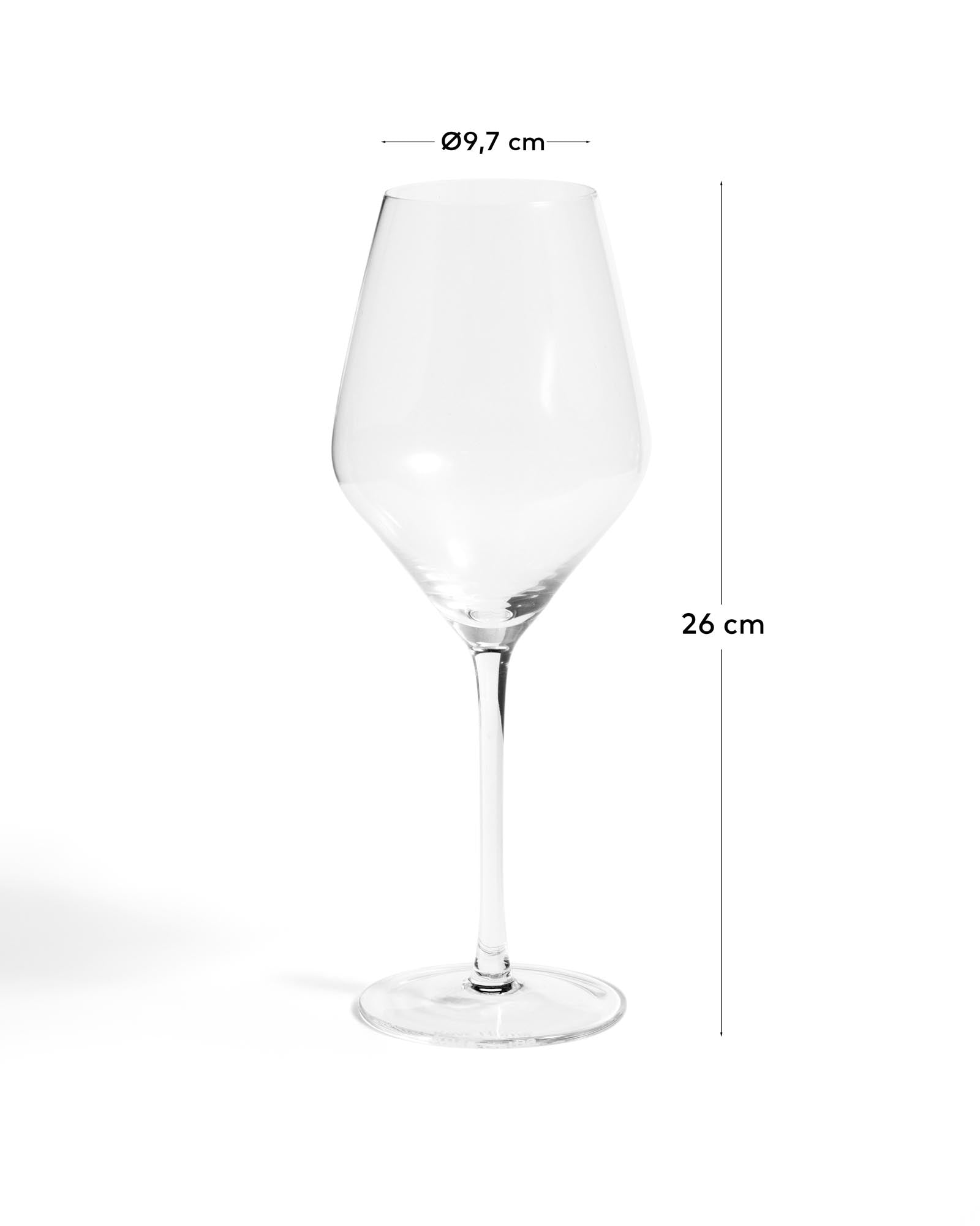 Schlichtes und stilvolles Weinglas Orbida aus klarem Glas, 55 cl, perfekt für Weinliebhaber und festliche Anlässe.