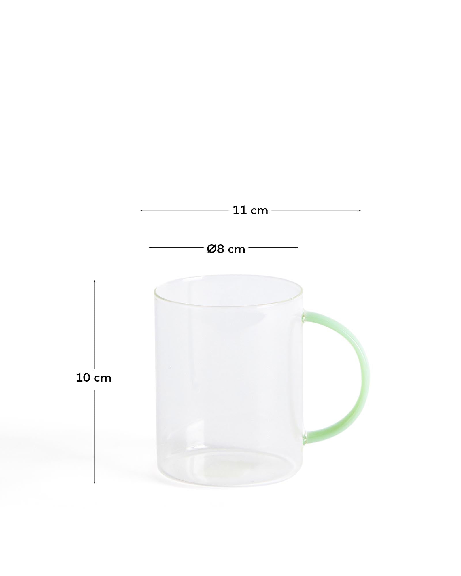 Schlichte und stilvolle Tasse Micla aus klarem Glas von Kave Home, perfekt für Kaffee oder Tee, vereint Funktionalität und modernes Design.