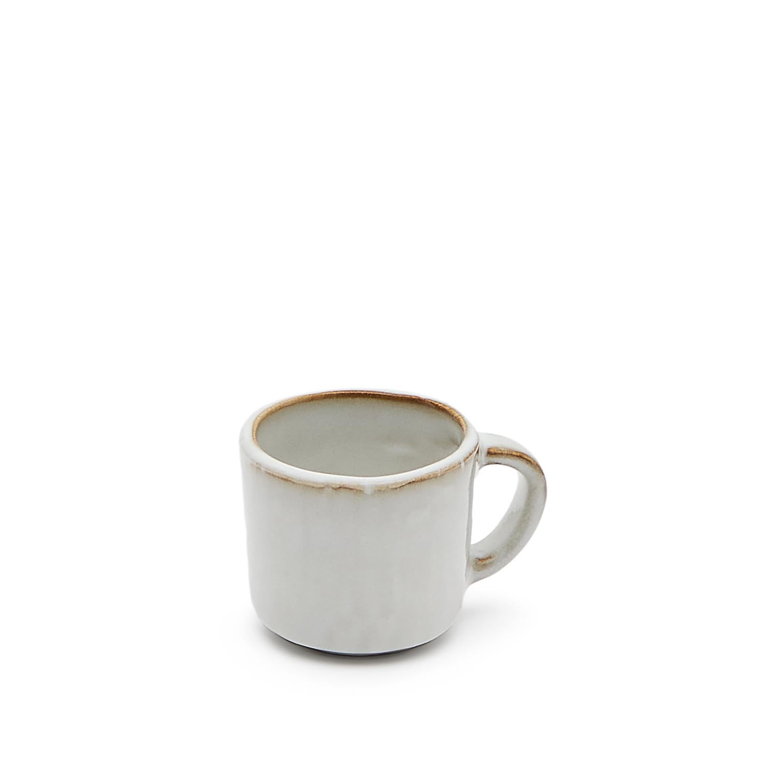 Tasse Serni aus Keramik in Weiß in Weiß präsentiert im Onlineshop von KAQTU Design AG. Tasse ist von Kave Home