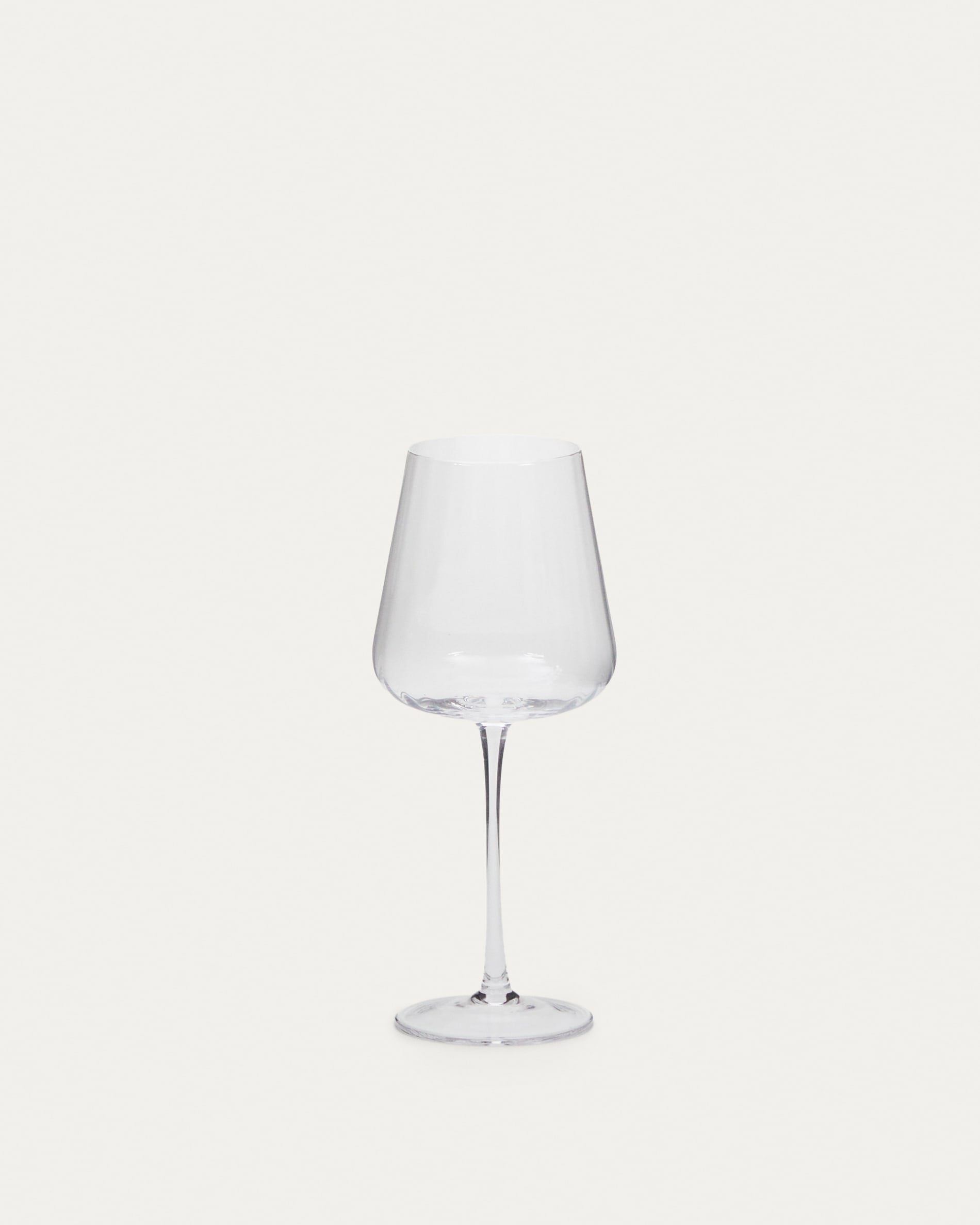 Elegantes Weinglas Mimba 74 cl: Klarglas, harmonisches Design, inspiriert von Stein, ideal für Weinliebhaber.
