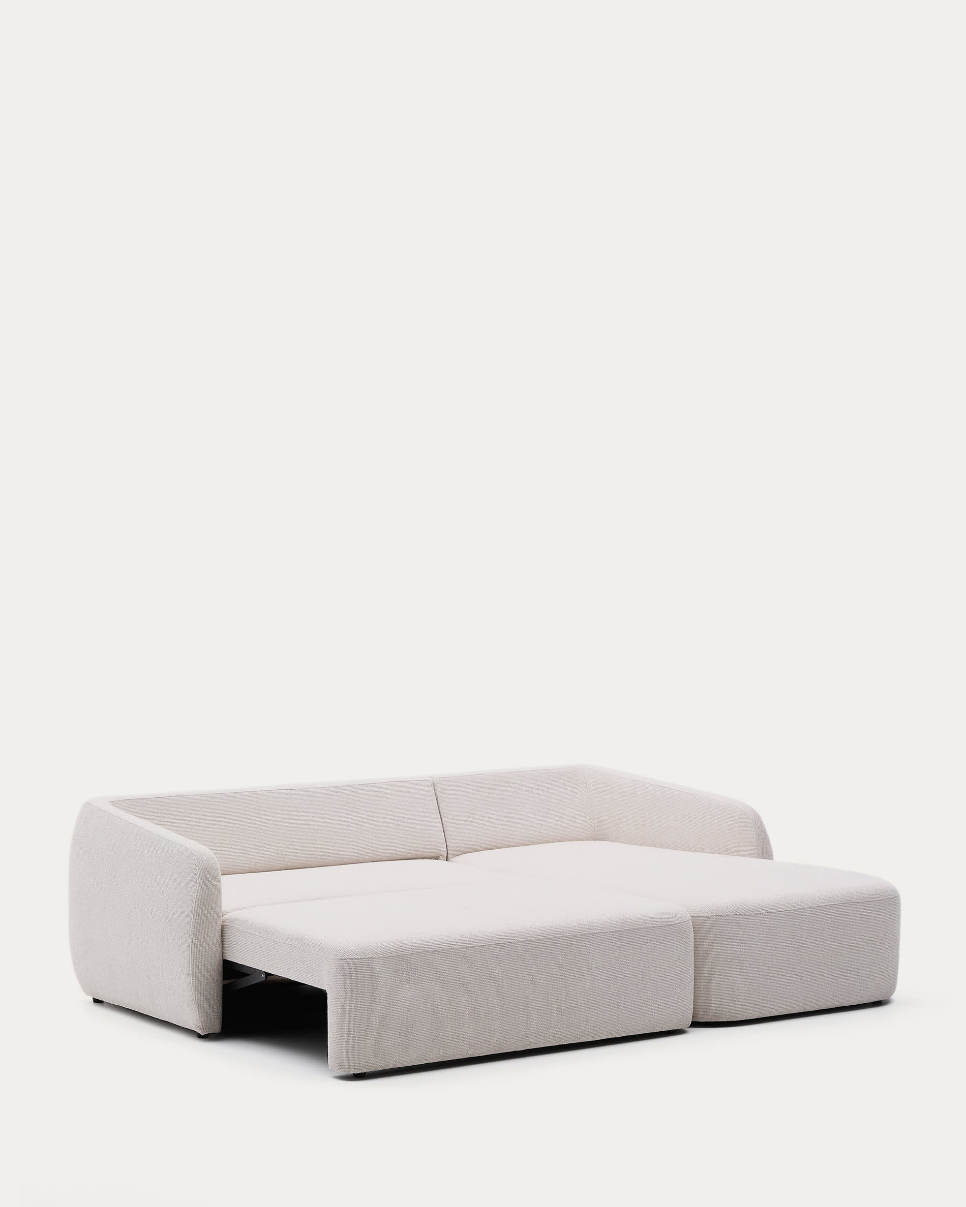 Elegantes Schlafsofa mit Chenille-Bezug, Chaiselongue rechts, FSC-zertifiziert, 246 cm breit, wandelbar zum Bett.