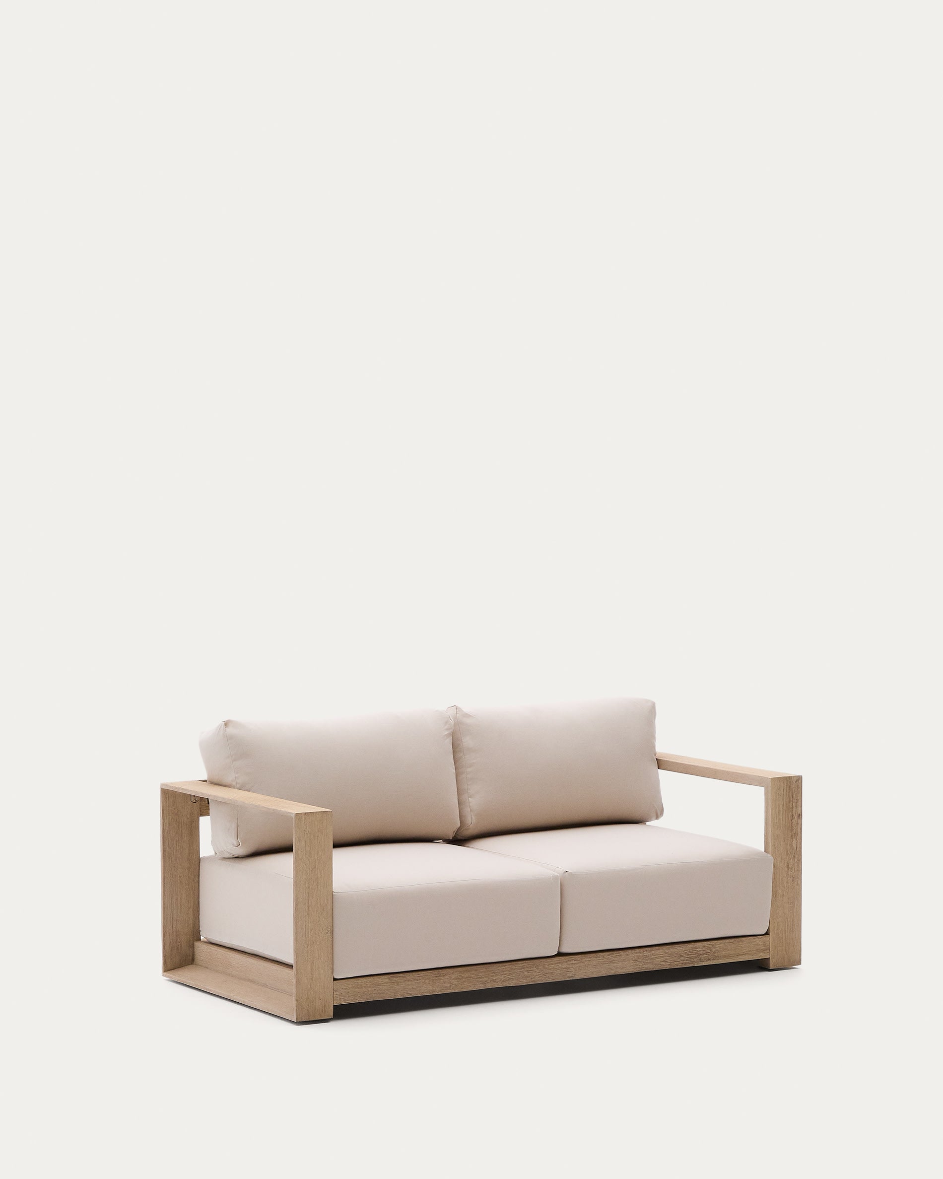 Elegantes 2-Sitzer-Sofa Ambra aus Akazienholz, 174 cm, robust, nachhaltig, ideal für stilvolles Wohnen.