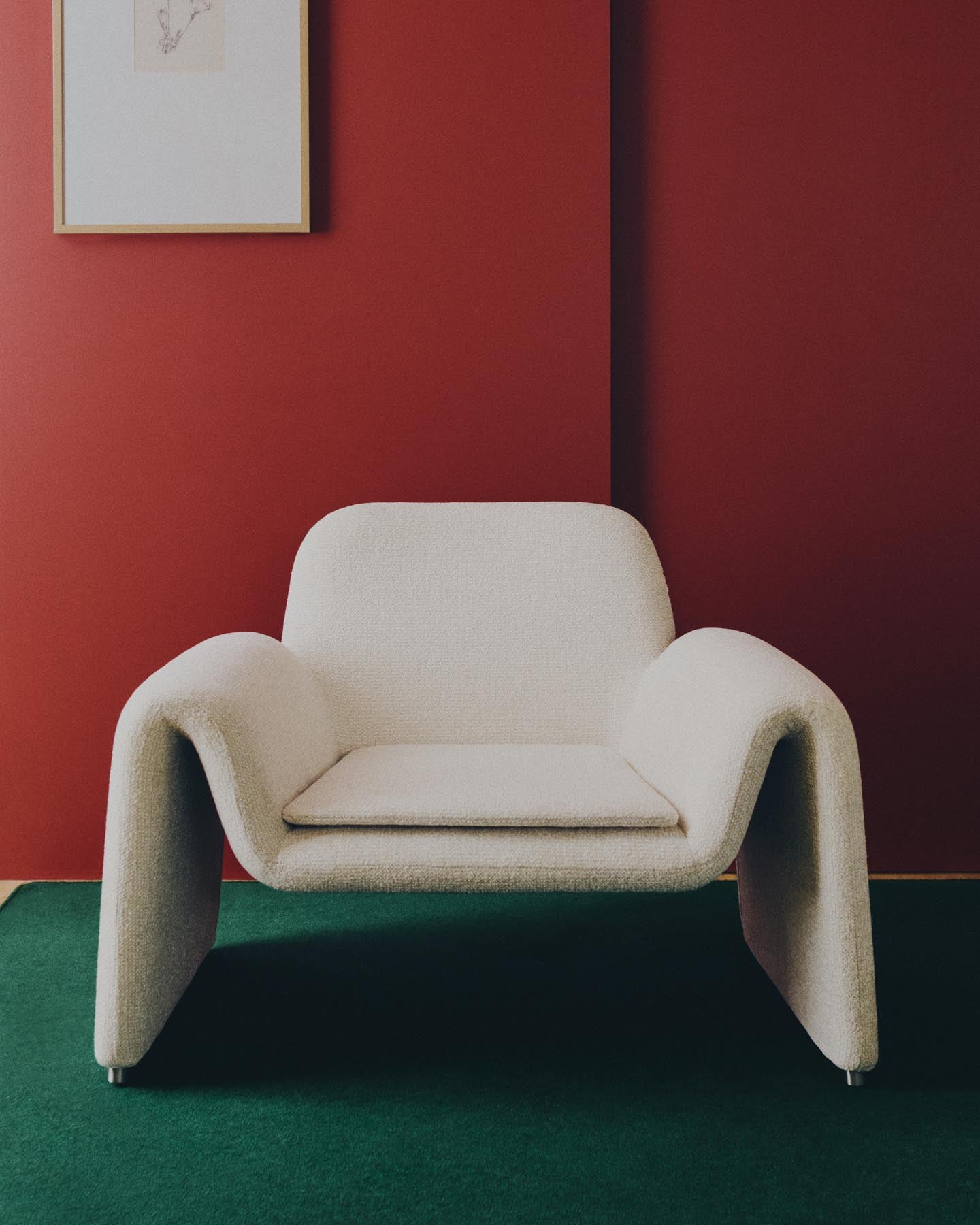 Sessel Melvia mit beiger Chenille in Beige präsentiert im Onlineshop von KAQTU Design AG. Sessel ist von Kave Home