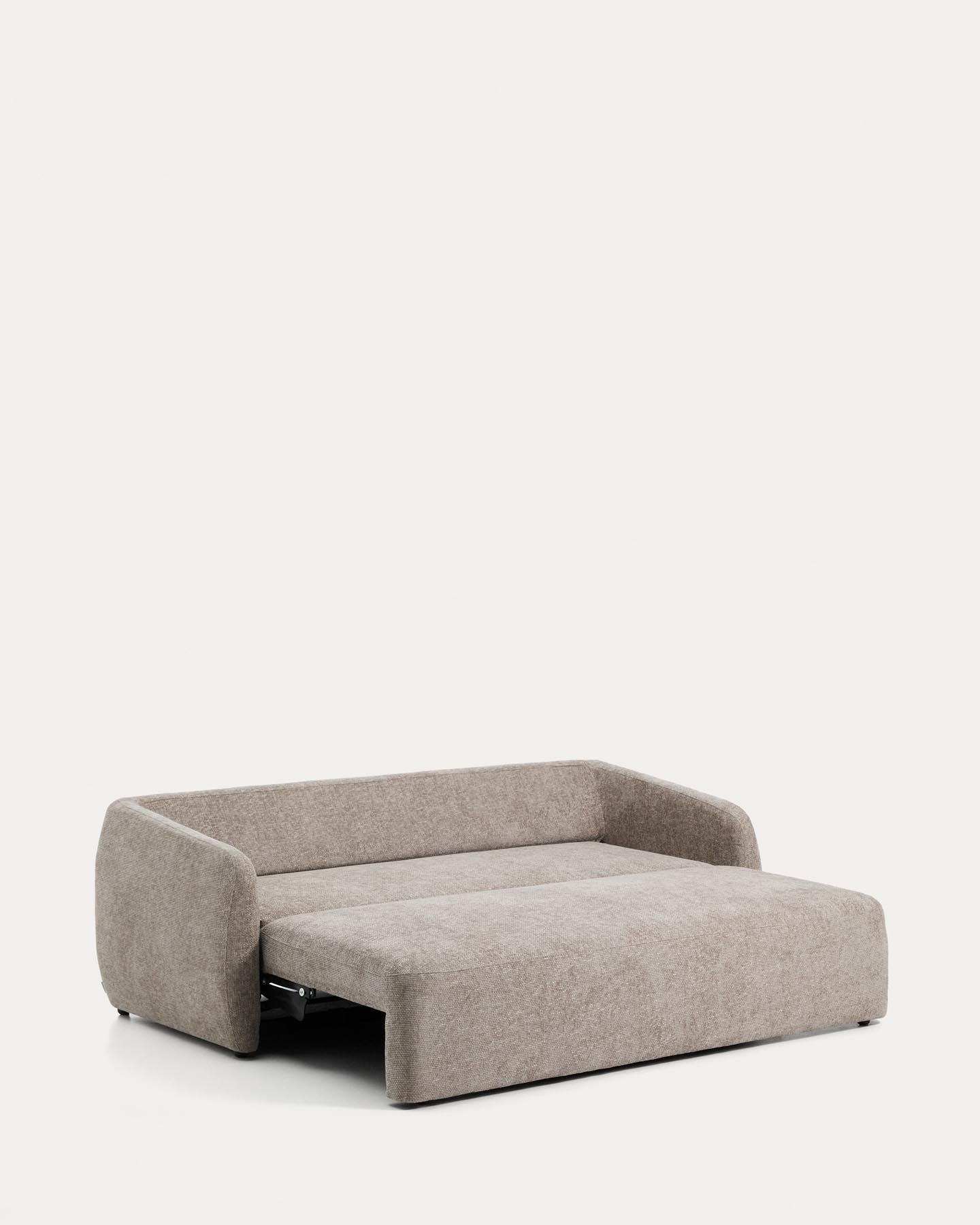 3-Sitzer-Bettsofa Laira in taupefarbener Chenille, 218 cm, FSC Mix Credit in Taupe präsentiert im Onlineshop von KAQTU Design AG. Bettsofa ist von Kave Home