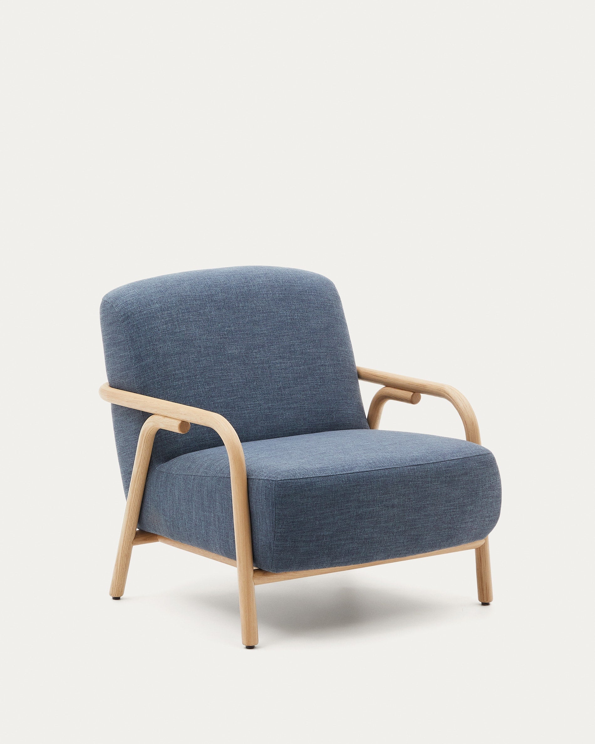 Sylo armchair blue made from solid FSC 100% ash wood
