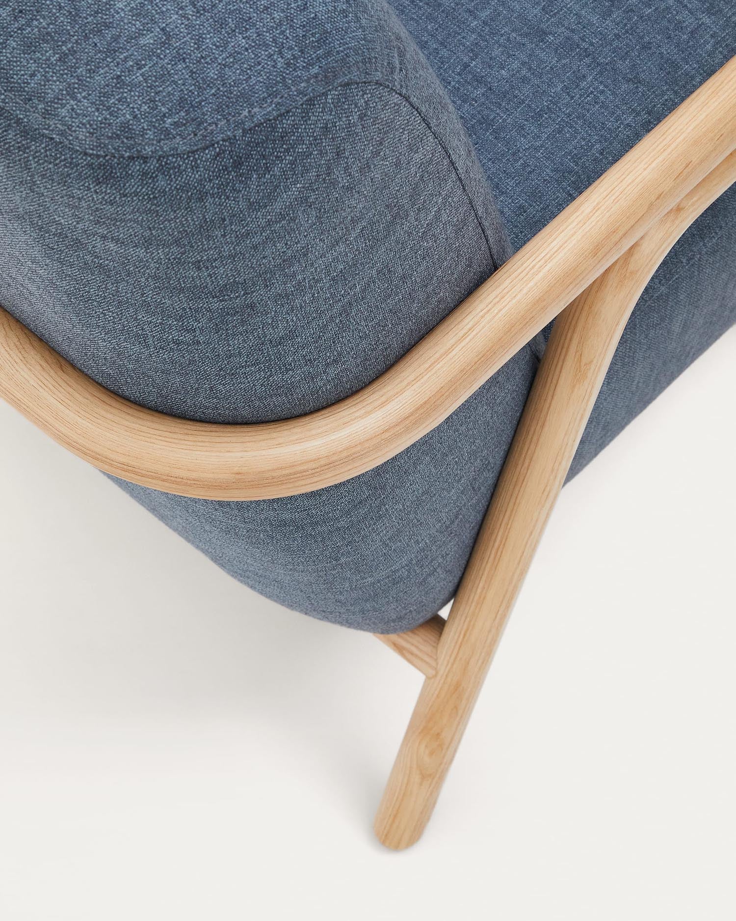 Sylo armchair blue made from solid FSC 100% ash wood