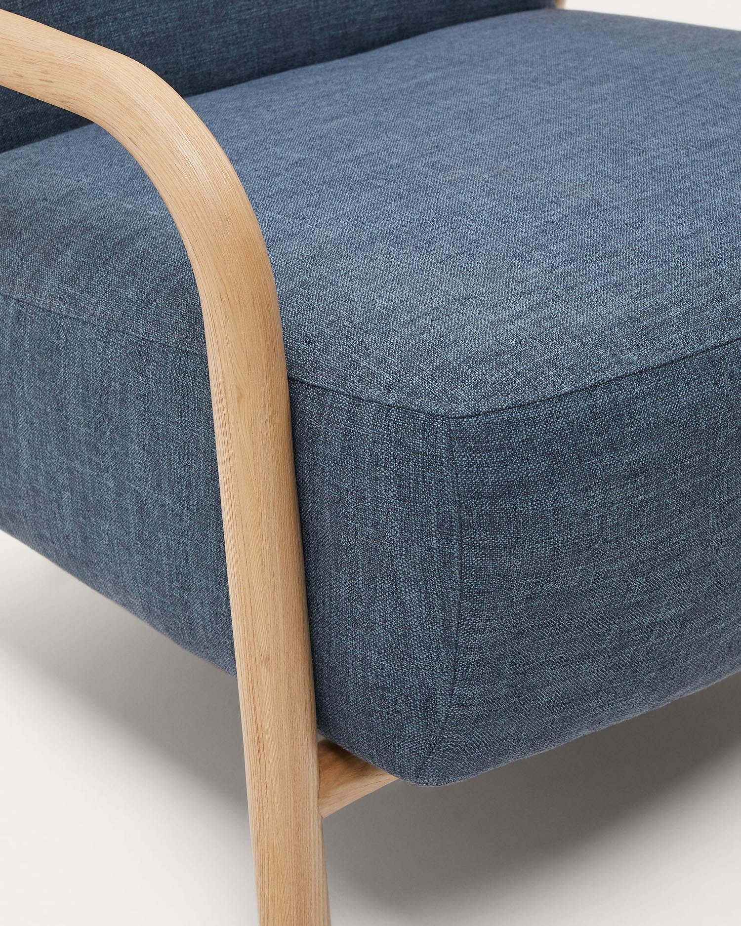 Sylo armchair blue made from solid FSC 100% ash wood