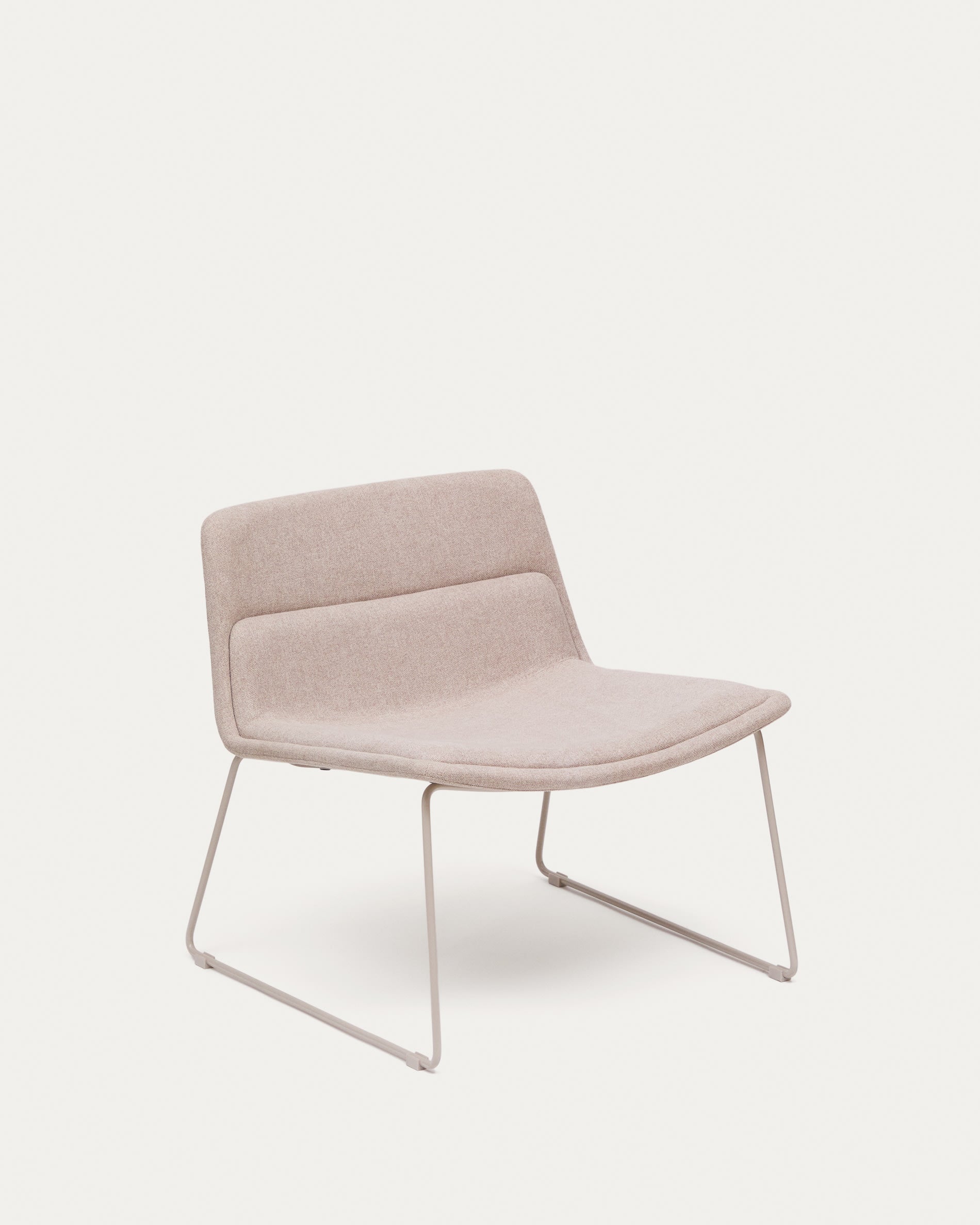 Zahara armchair beige steel with beige finish FSC 100%