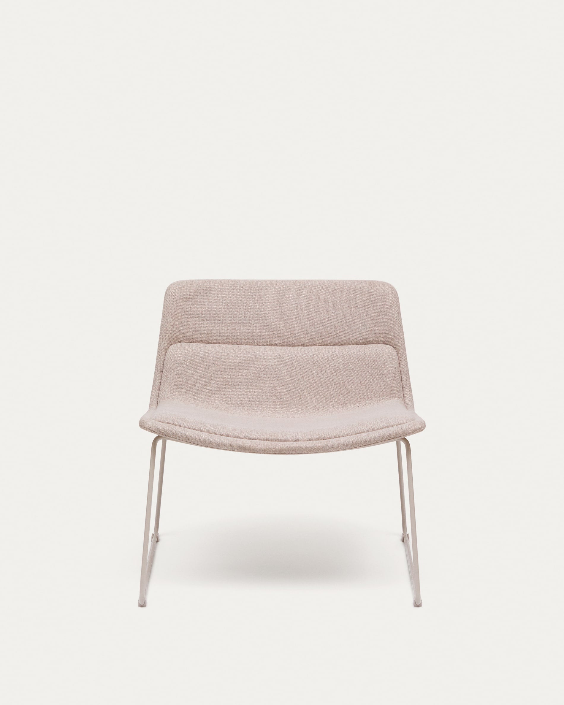 Zahara armchair beige steel with beige finish FSC 100%