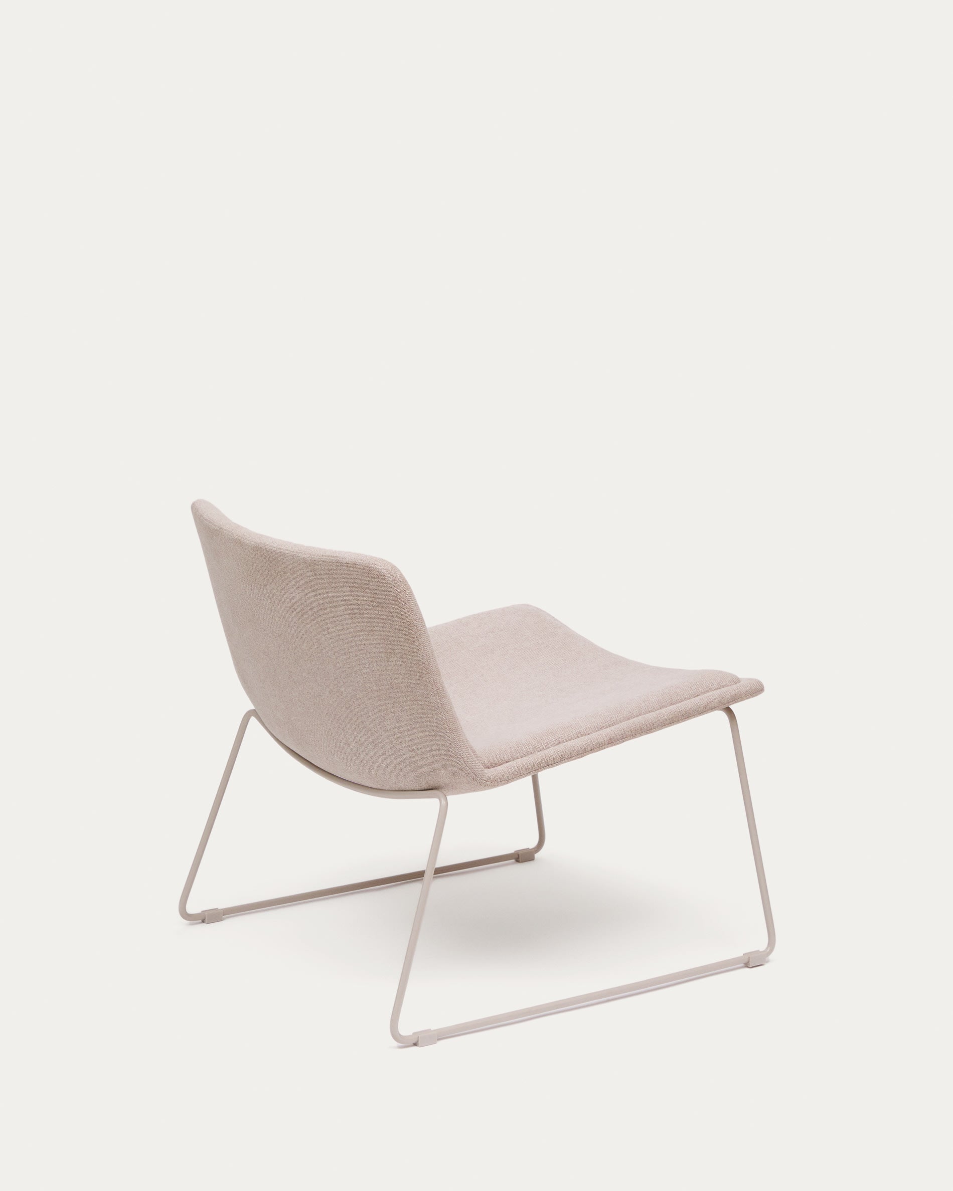 Zahara armchair beige steel with beige finish FSC 100%