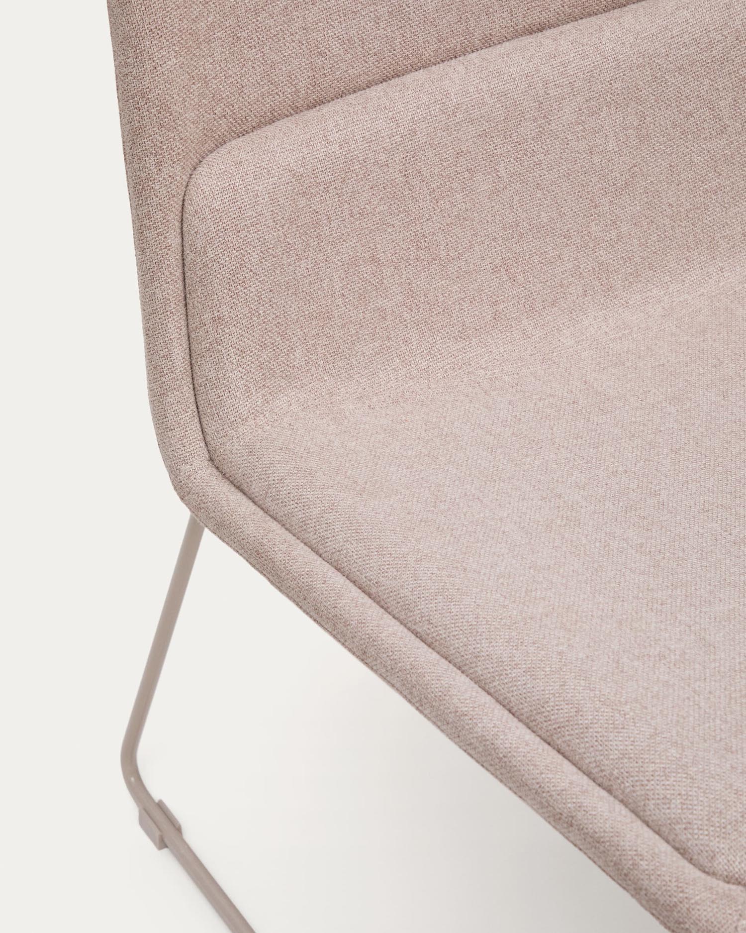 Zahara armchair beige steel with beige finish FSC 100%