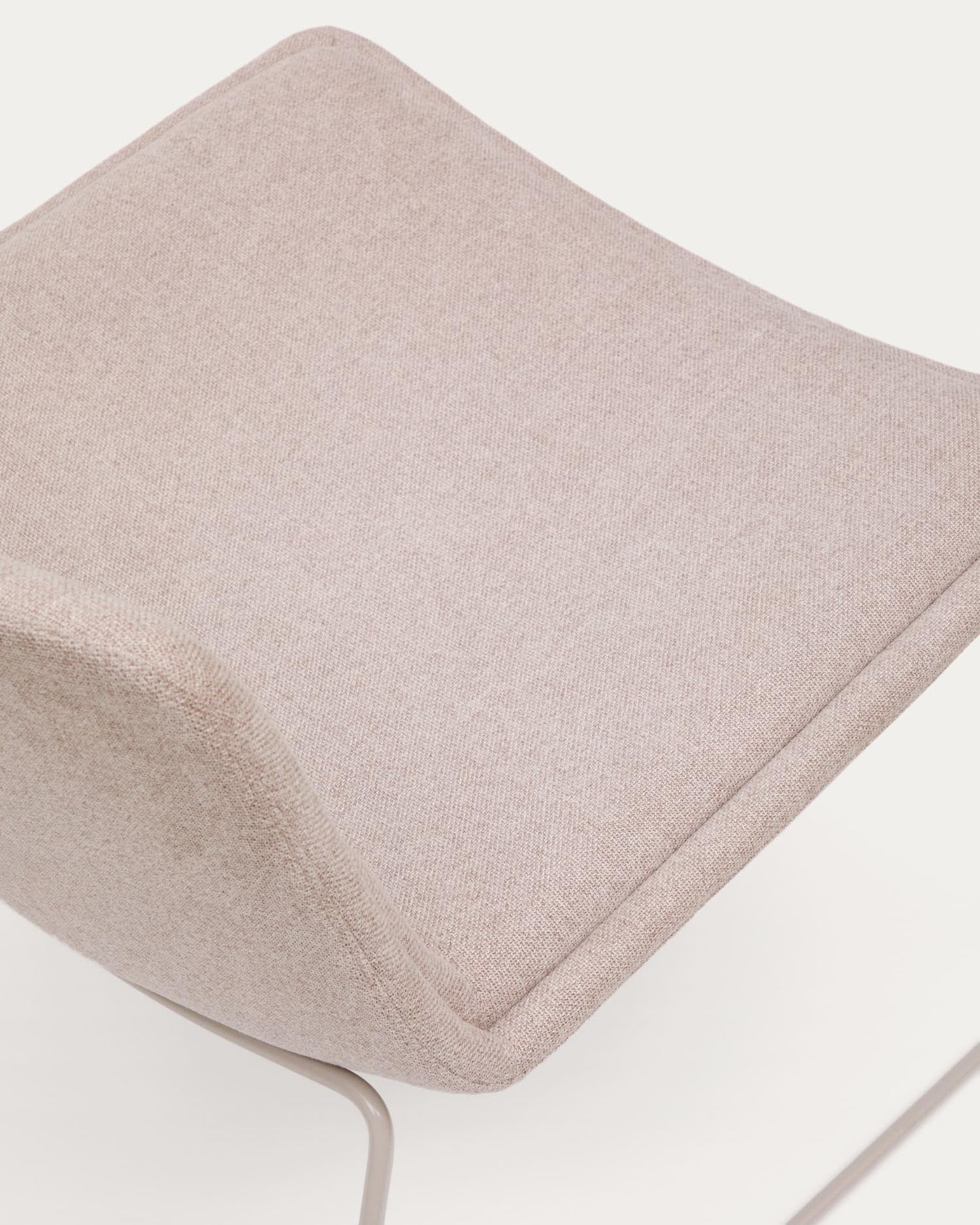 Zahara armchair beige steel with beige finish FSC 100%