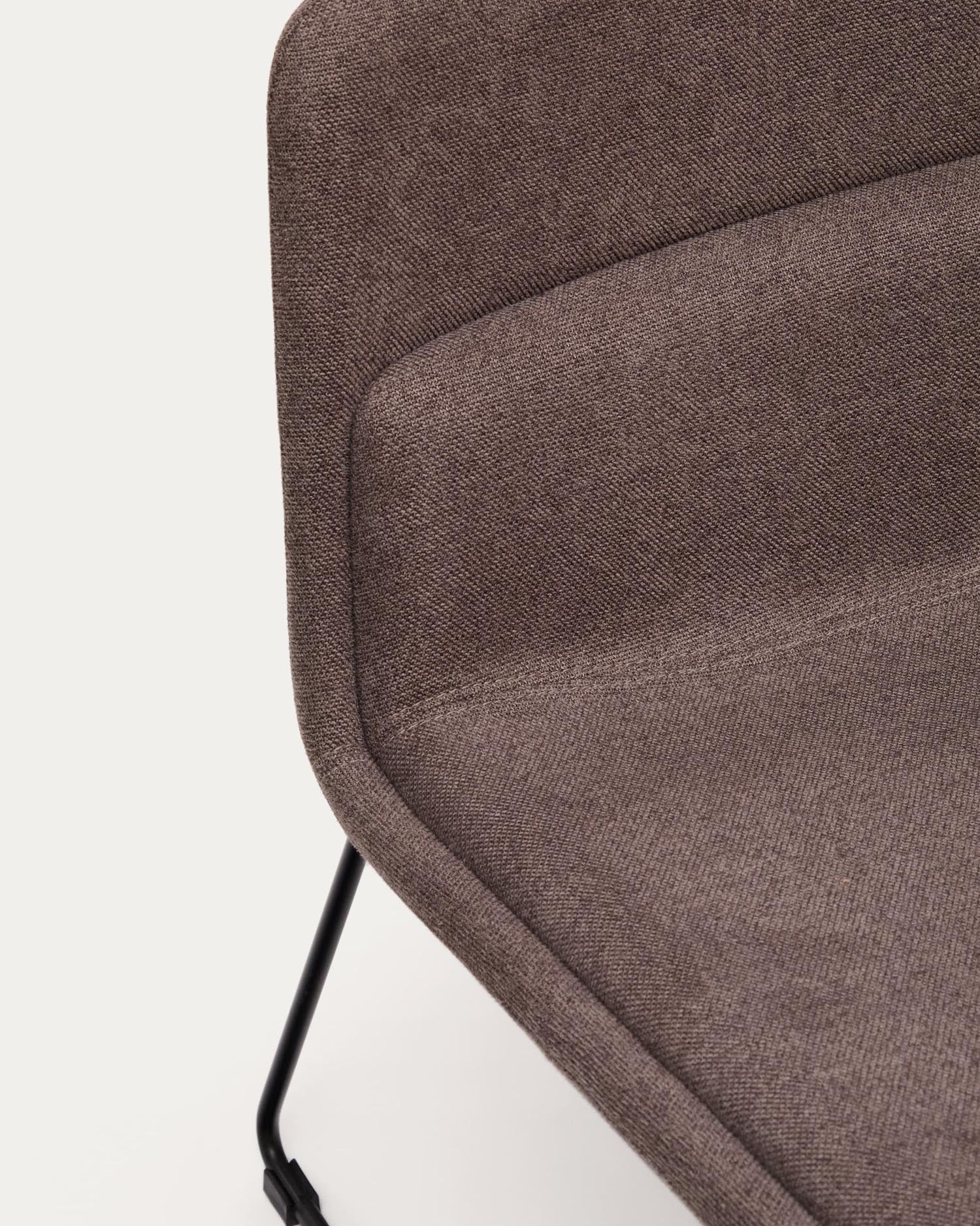 Zahara armchair from <tc>braun</tc>em steel with black finish FSC 100%