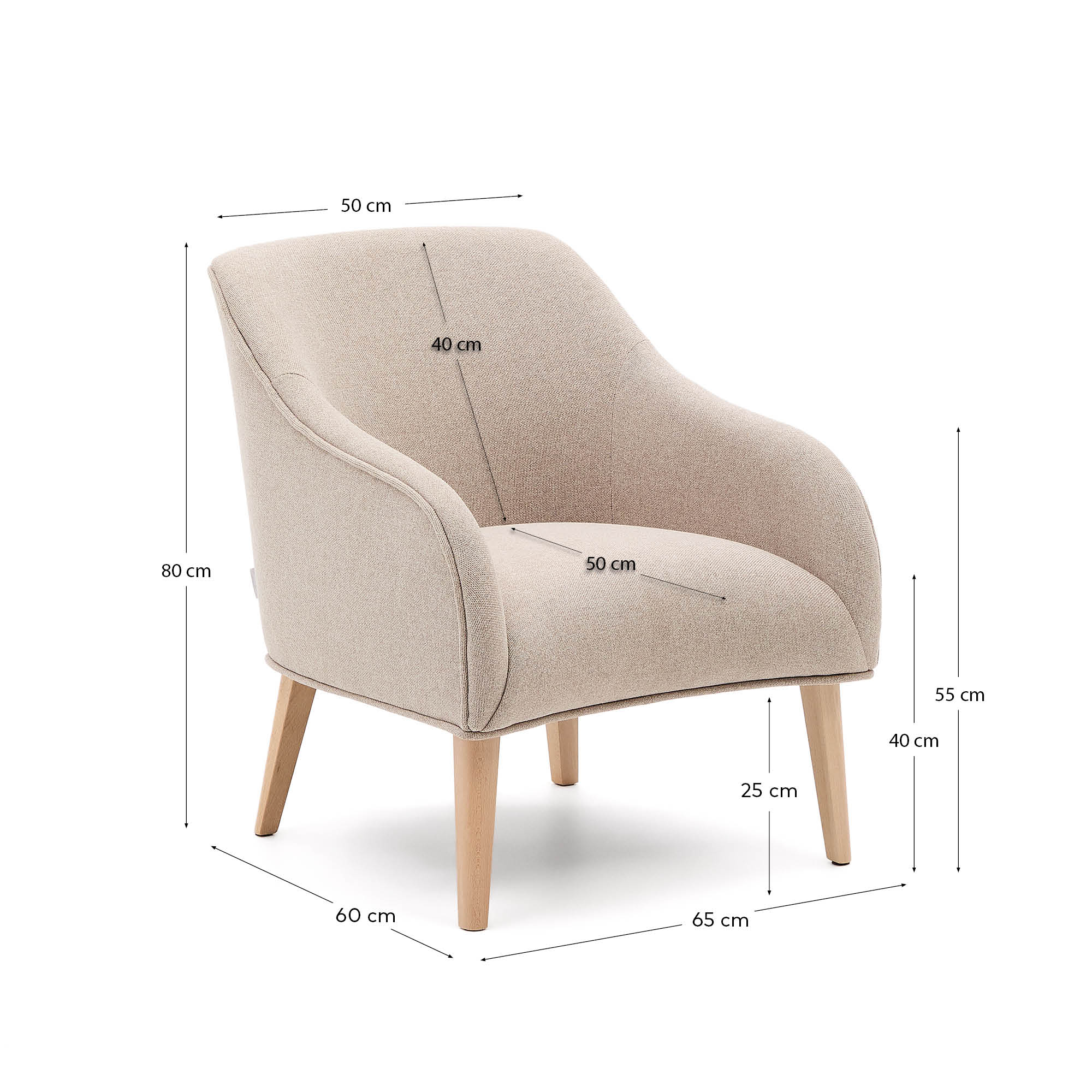 Erleben Sie den Sessel Bobly in Beige: Massives Buchenholz, zeitloses Design und optimaler Komfort für Ihr Zuhause.