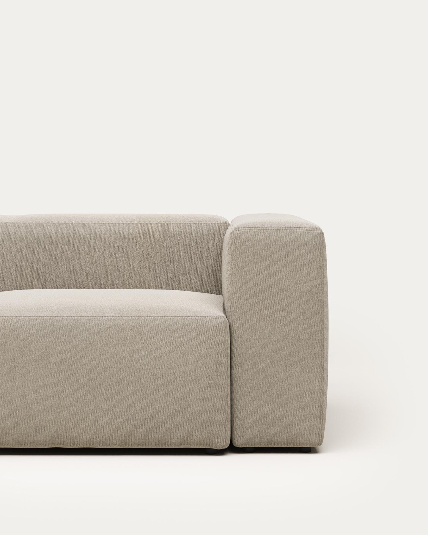 3-Sitzer-Sofa Blok, schwer entflammbar mit beiger Chenille, 240 cm in Beige präsentiert im Onlineshop von KAQTU Design AG. 3er Sofa ist von Kave Home