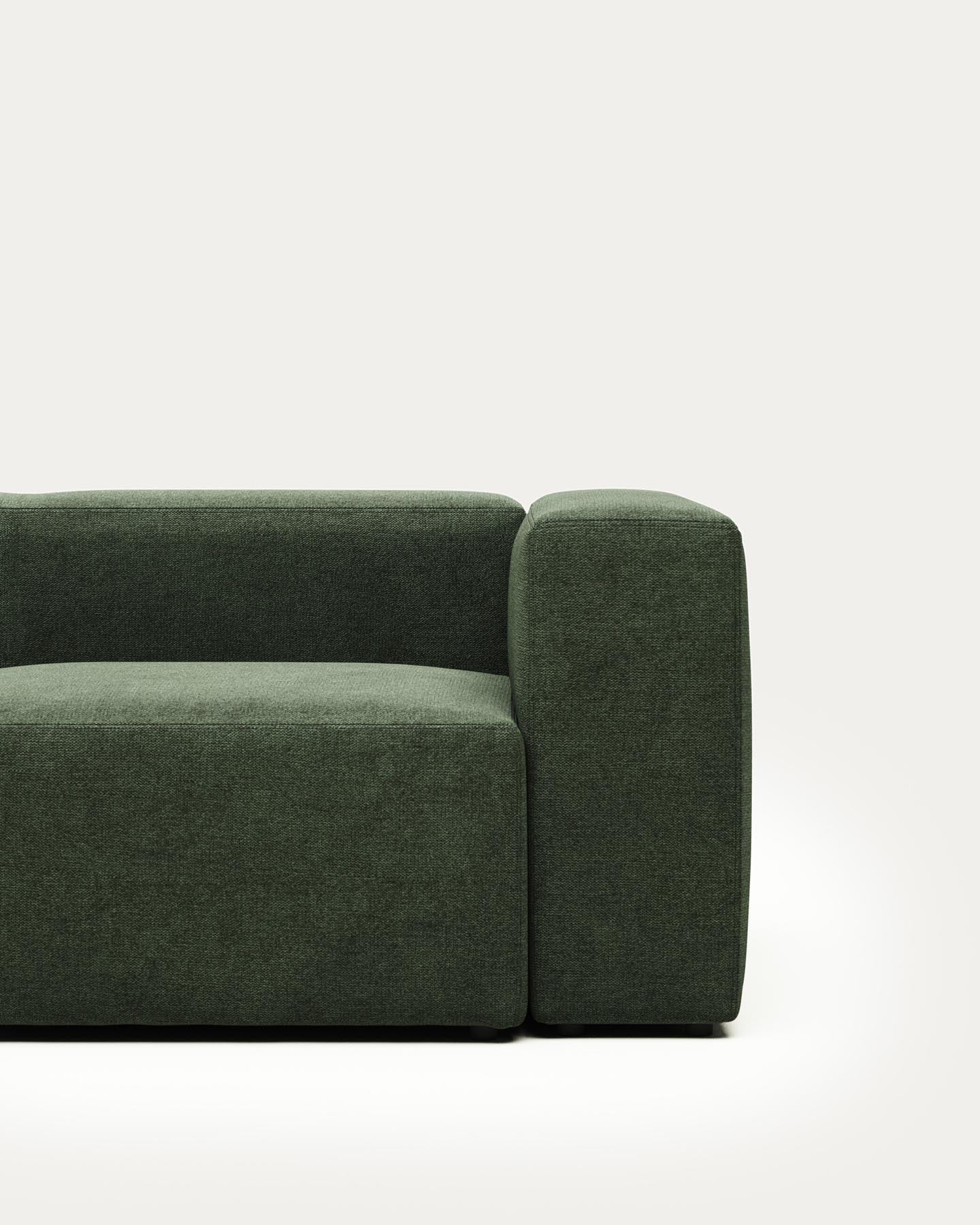 3-Sitzer-Sofa Blok, schwer entflammbar mit grüner Chenille, 240 cm in Grün präsentiert im Onlineshop von KAQTU Design AG. 3er Sofa ist von Kave Home