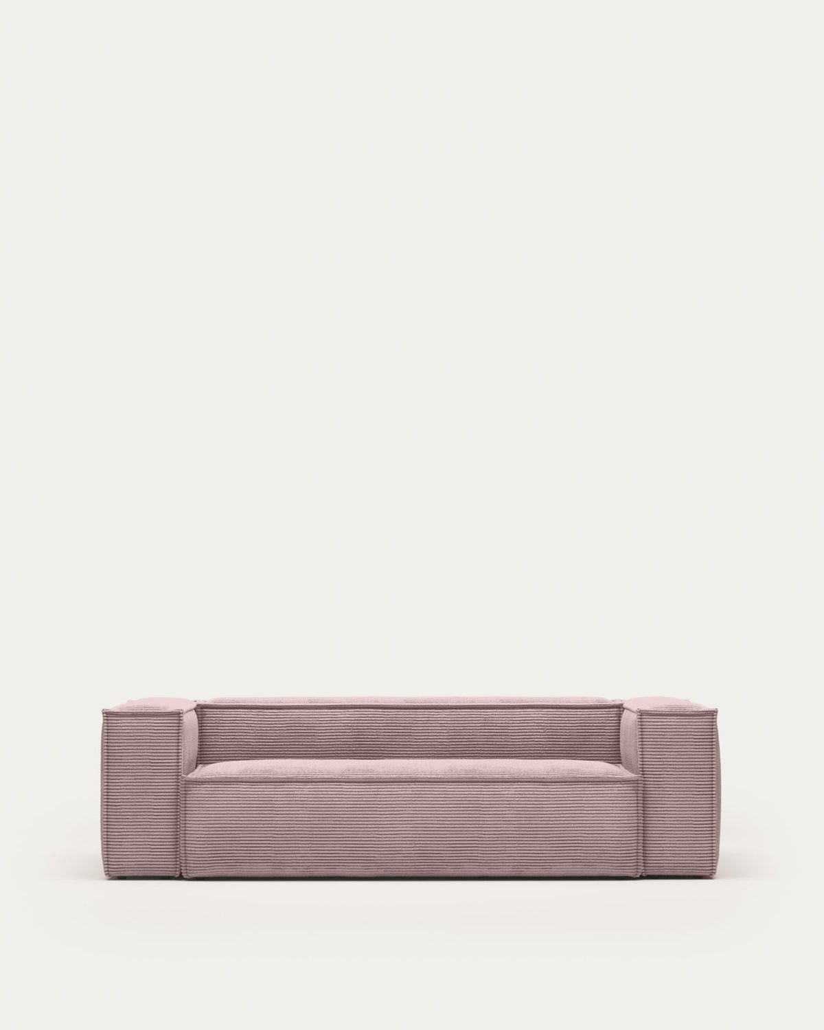 Blok 3-seater sofa wide corduroy pink 240 cm
