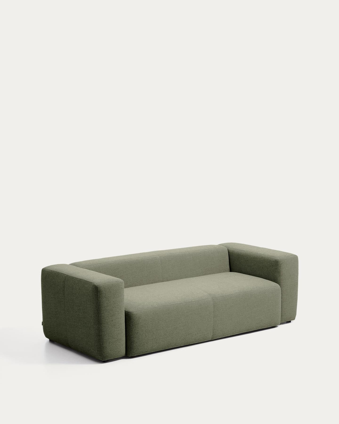 3-Sitzer-Sofa Blok in moosgrüner Chenille, 240 cm, FSC Mix Credit in Grün präsentiert im Onlineshop von KAQTU Design AG. 3er Sofa ist von Kave Home
