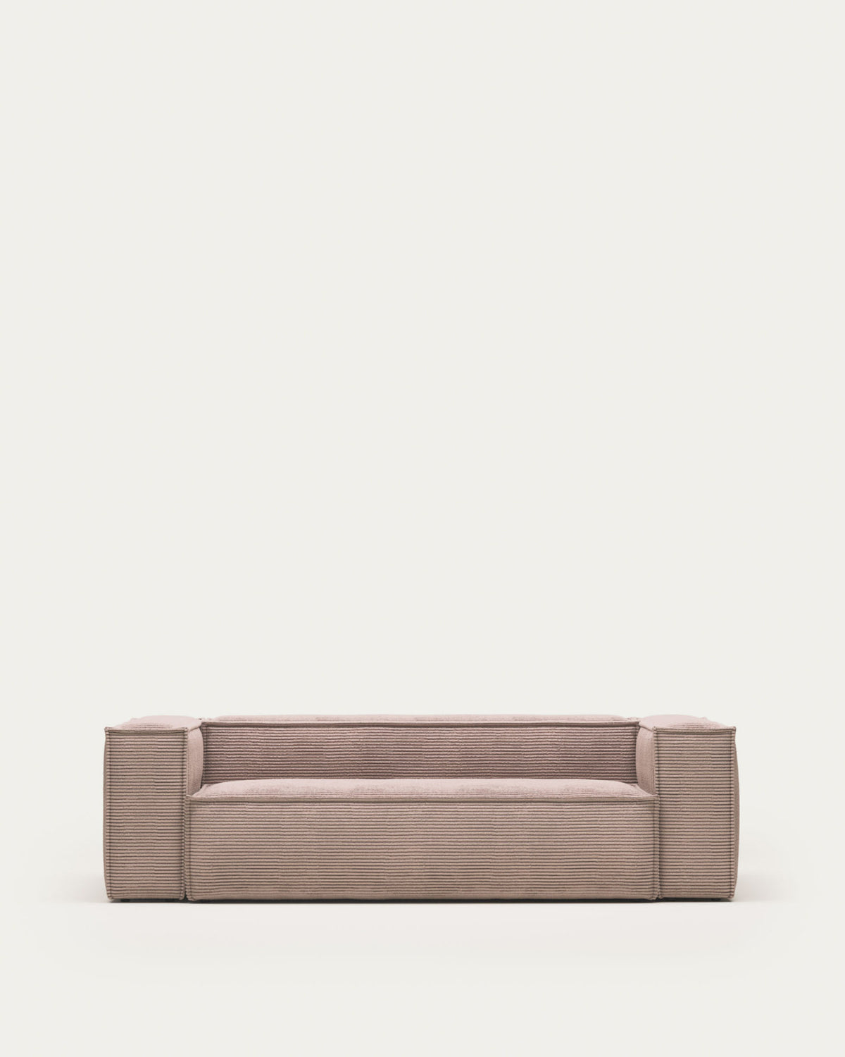 Blok 3-Sitzer-Sofa breiter Cord in Rosa 240 cm FR in Rosa präsentiert im Onlineshop von KAQTU Design AG. 3er Sofa ist von Kave Home