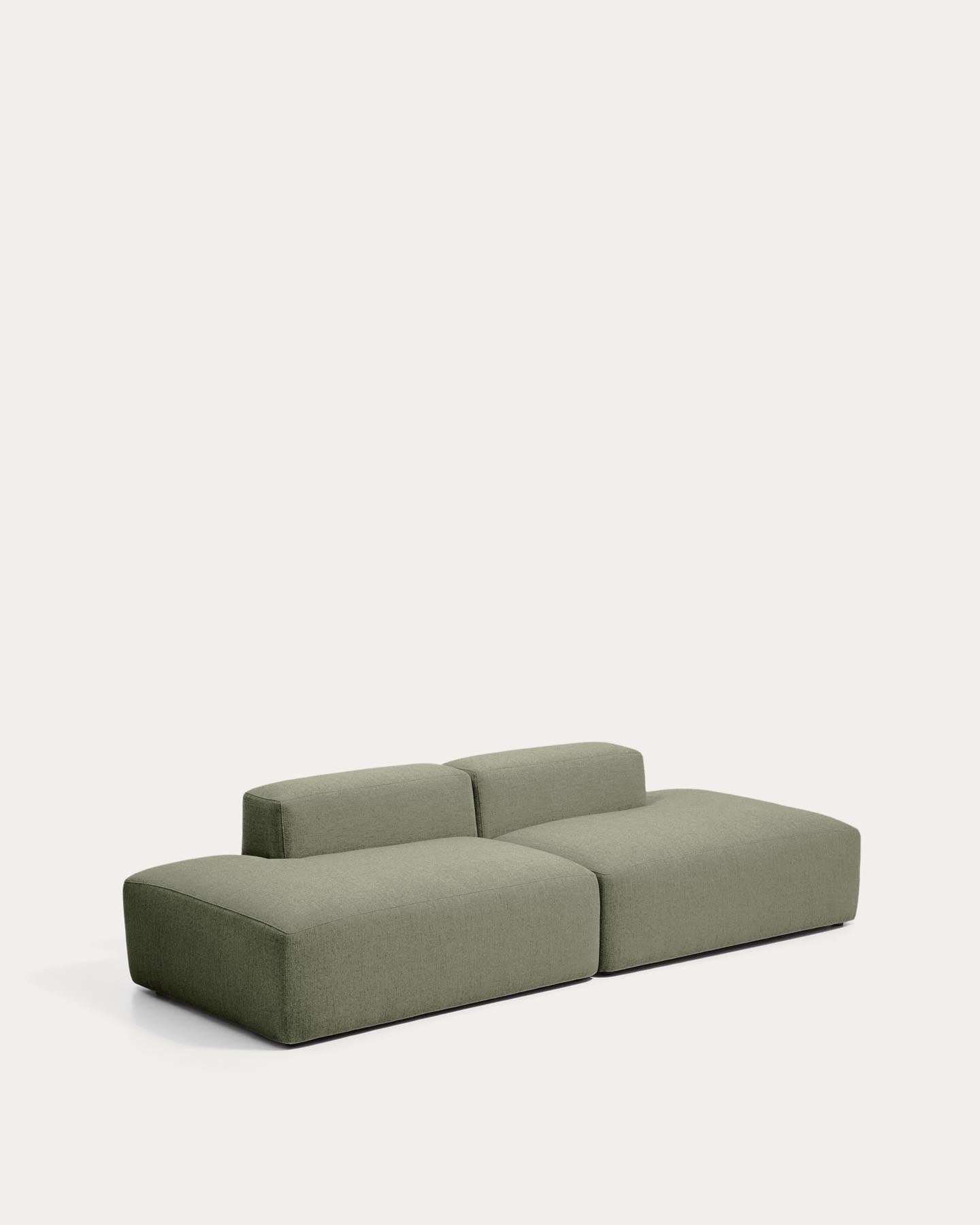 3-Sitzer-Sofa Blok in moosgrüner Chenille, 290 cm, FSC Mix Credit in Grün präsentiert im Onlineshop von KAQTU Design AG. 3er Sofa ist von Kave Home