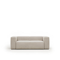 2-Sitzer-Sofa Blok mit beiger Chenille 210 cm FSC Mix Credit