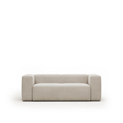 2-Sitzer-Sofa Blok mit beiger Chenille 210 cm FSC Mix Credit