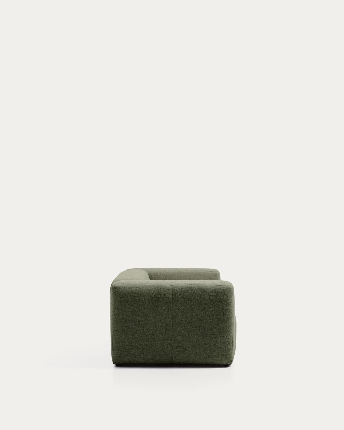 2-Sitzer-Sofa Blok in moosgrüner Chenille, 210 cm, FSC Mix Credit in Grün präsentiert im Onlineshop von KAQTU Design AG. 2er Sofa ist von Kave Home