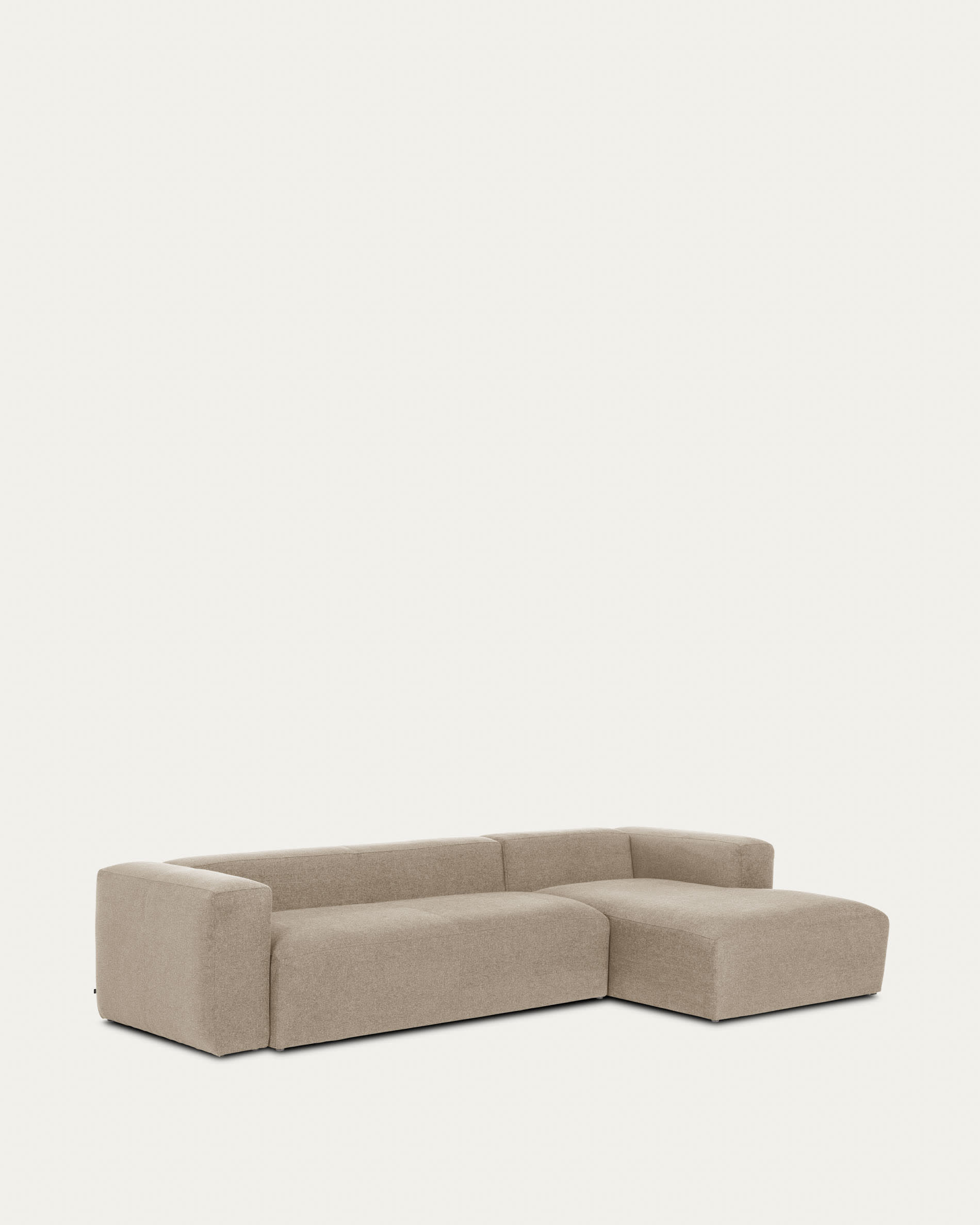 Elegantes 4-Sitzer Sofa mit rechter Chaiselongue in Beige, 330 cm breit, FSC-zertifiziert, für stilvollen Komfort.