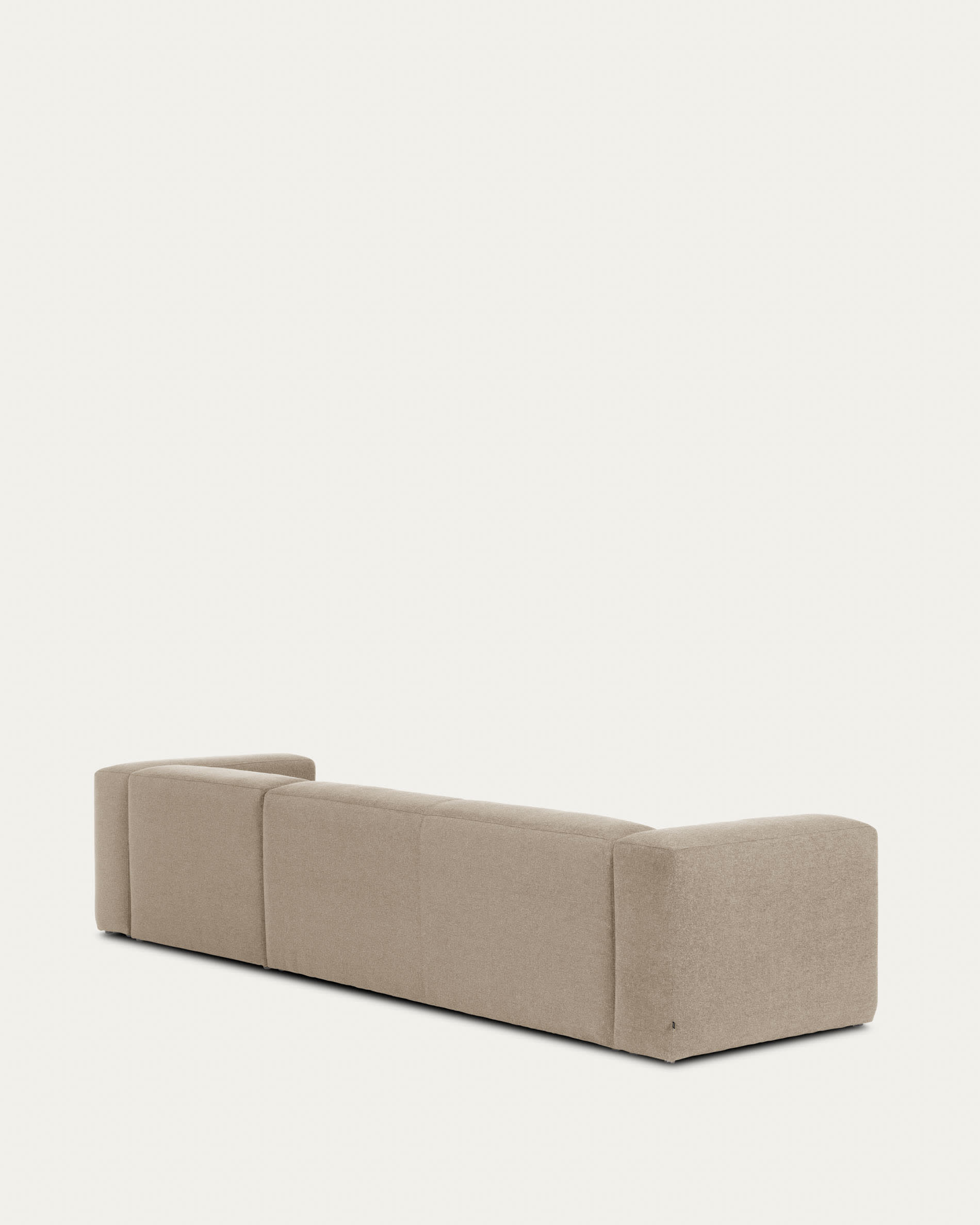 Elegantes 4-Sitzer Sofa mit rechter Chaiselongue in Beige, 330 cm breit, FSC-zertifiziert, für stilvollen Komfort.