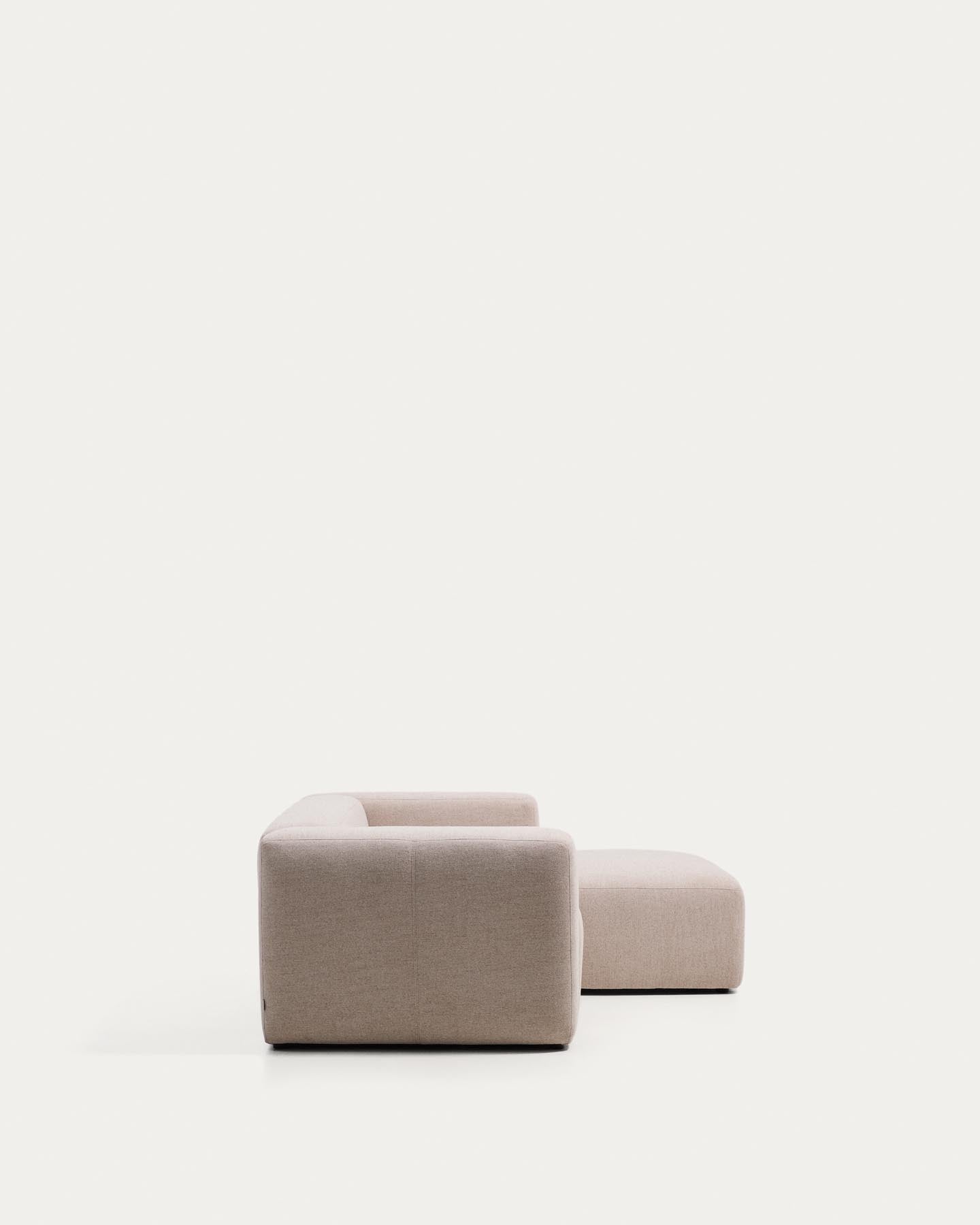 2-Sitzer-Sofa Blok mit Chaiselongue rechts in beiger Chenille, 240 cm, FSC Mix Credit in Beige präsentiert im Onlineshop von KAQTU Design AG. L-Sofa rechts ist von Kave Home