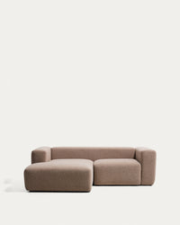 divano a 2 posti <tc>Blok</tc> con chais<tc>elo</tc>link lingua in <tc>braun</tc>ciniglia, 240 cm, FSC Mix Credit