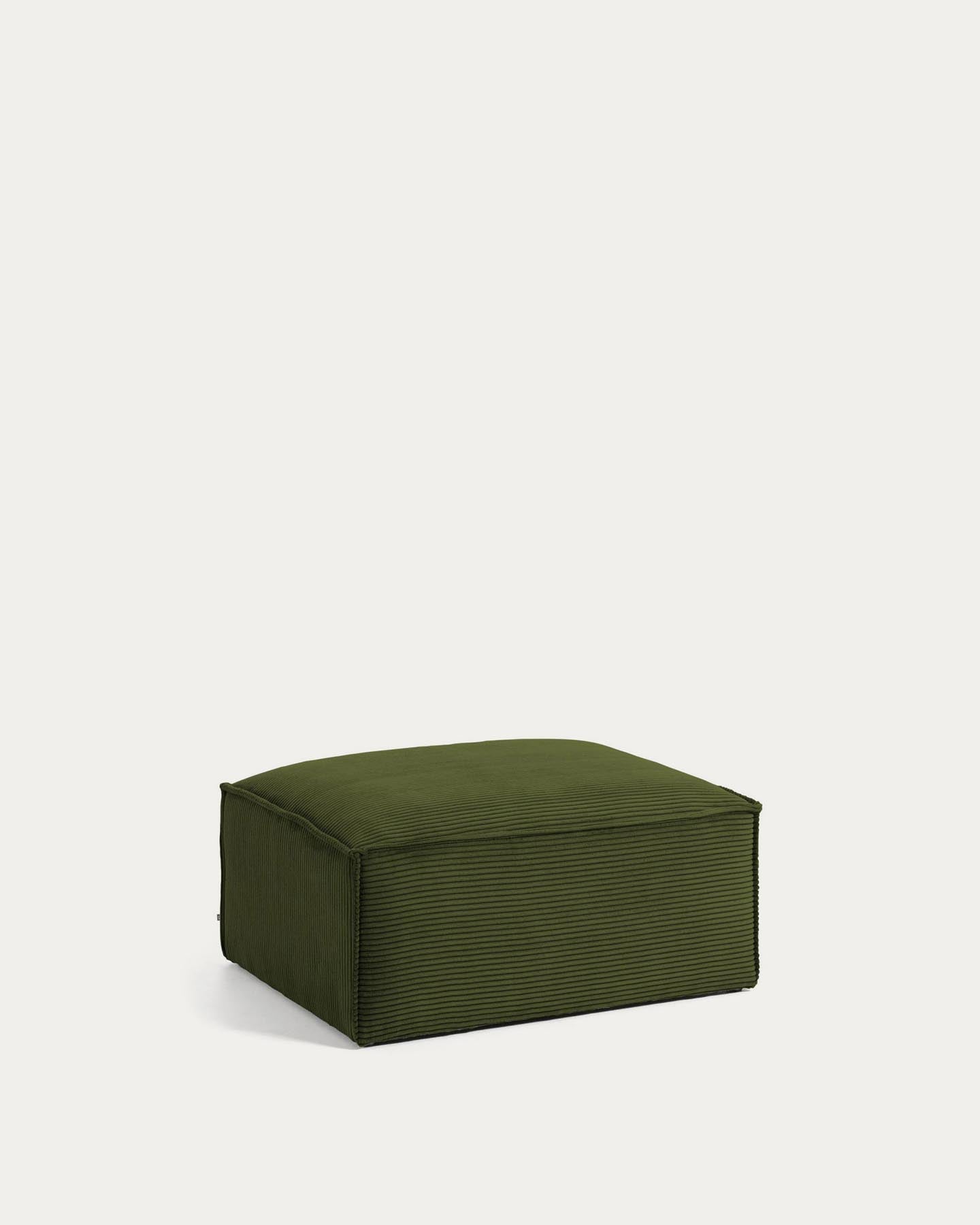Fussablage Blok, schwer entflammbar mit dickem Cord in Grün, 90 x 74 cm, FSC Mix Credit FR in Grün präsentiert im Onlineshop von KAQTU Design AG. Pouf ist von Kave Home