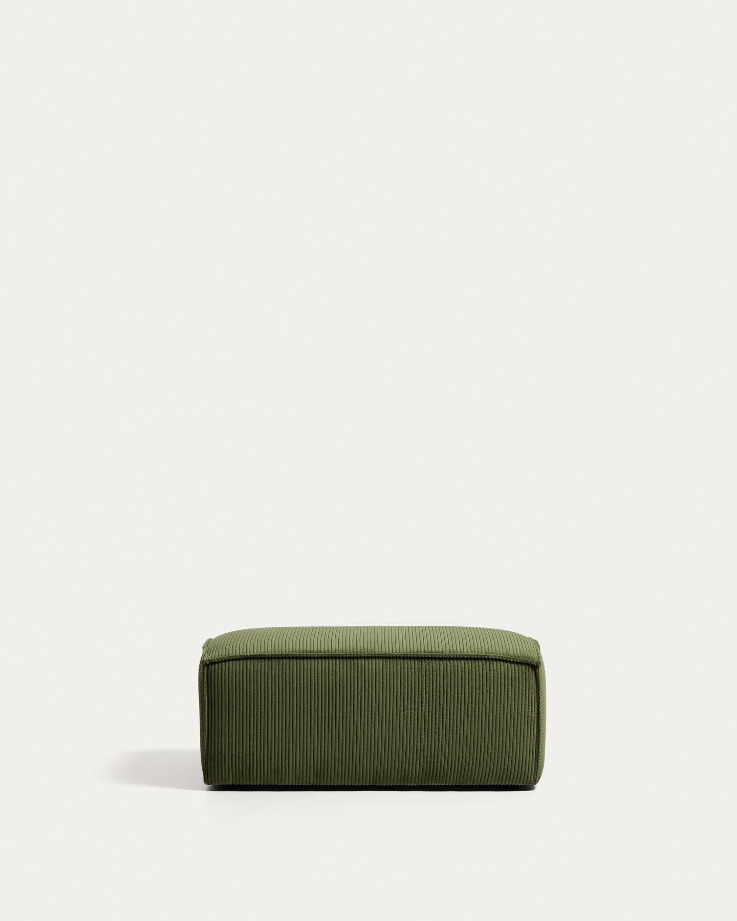 Pouf-Randmodul Blok in grobem grünem Cord, 60 x 104 cm, FSC Mix Credit in Grün präsentiert im Onlineshop von KAQTU Design AG. Pouf ist von Kave Home