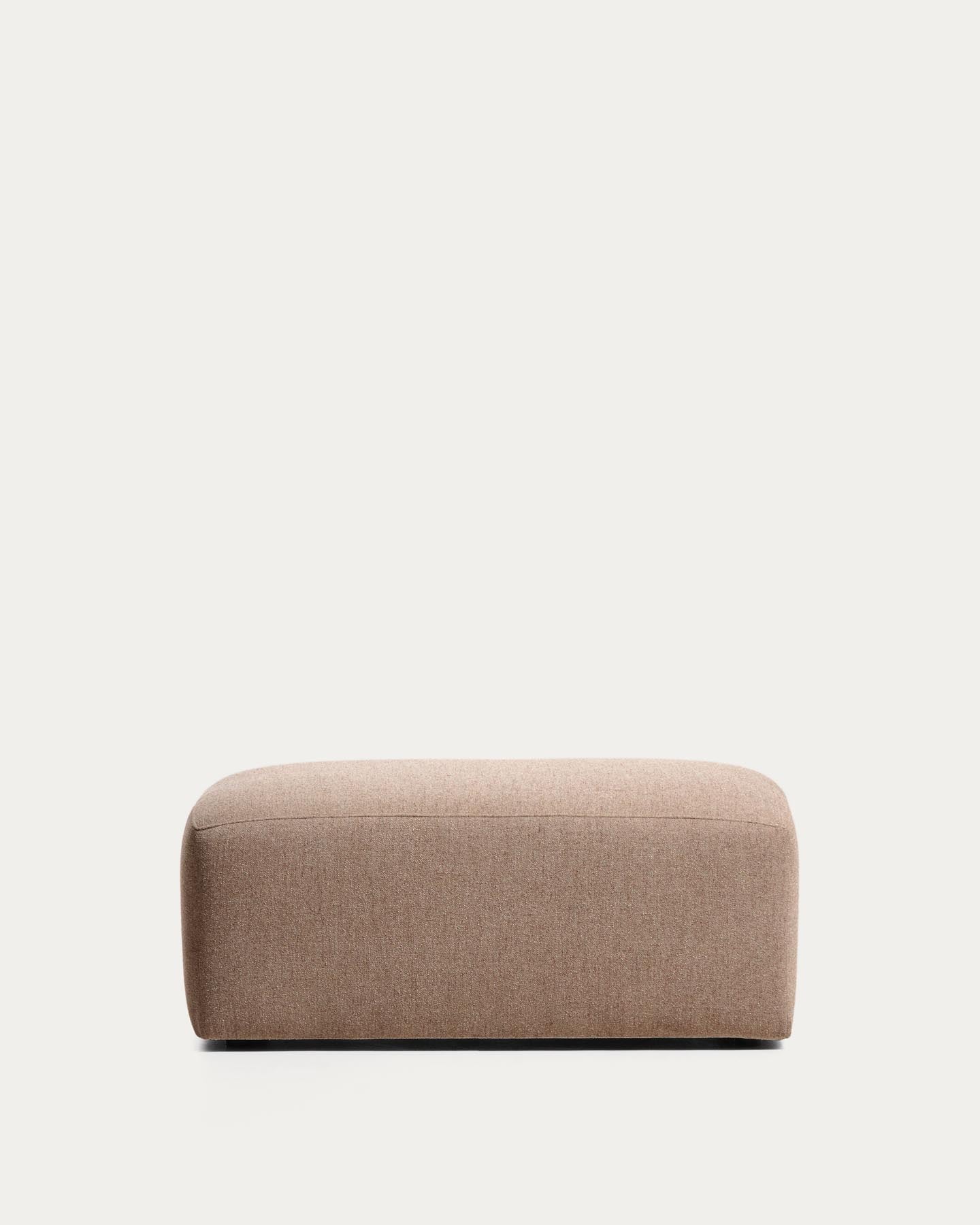 Pouf-Randmodul Blok in brauner Chenille, 60 x 104 cm, FSC Mix Credit in Taupe präsentiert im Onlineshop von KAQTU Design AG. Pouf ist von Kave Home