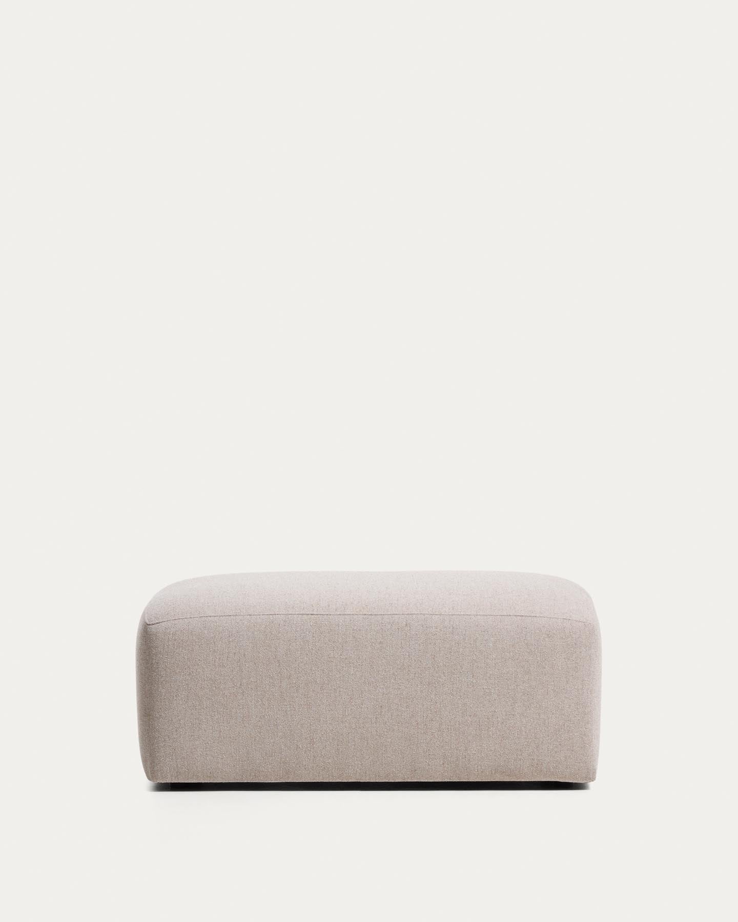 Pouf-Randmodul Blok in beiger Chenille, 60 x 104 cm, FSC Mix Credit in Beige präsentiert im Onlineshop von KAQTU Design AG. Pouf ist von Kave Home